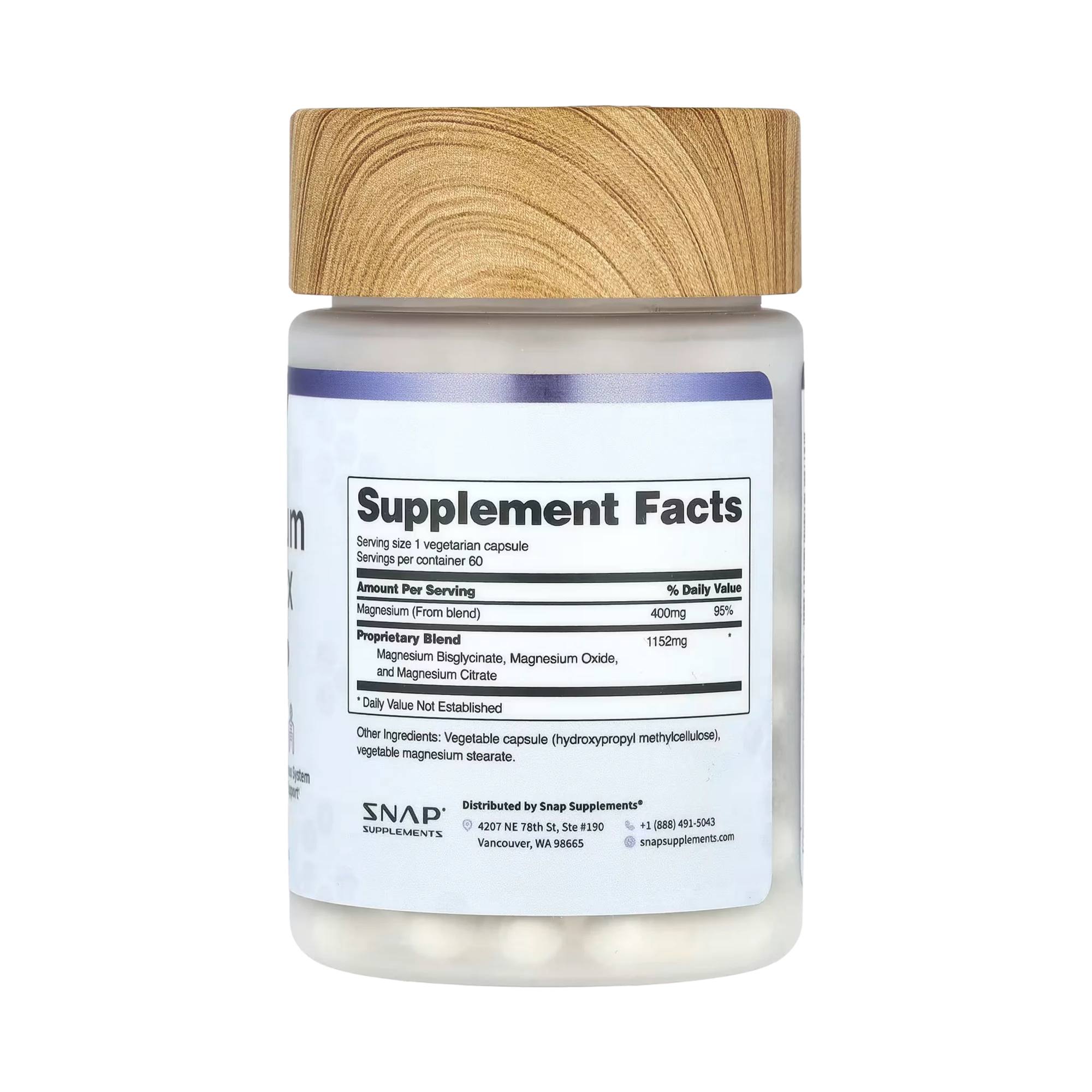 Snap Supplements, Magnesium Complex, 60 Capsules