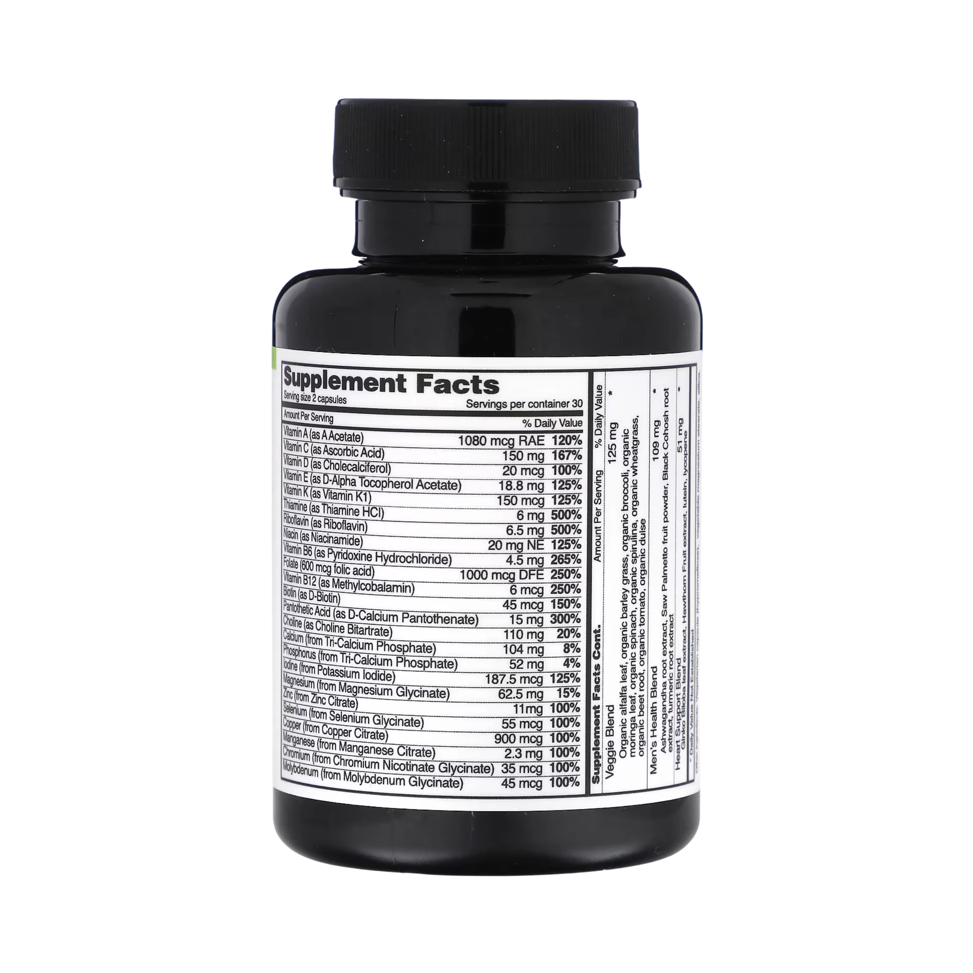 Snap Supplements, Men's Daily Multi Vitamin, 60 Capsules