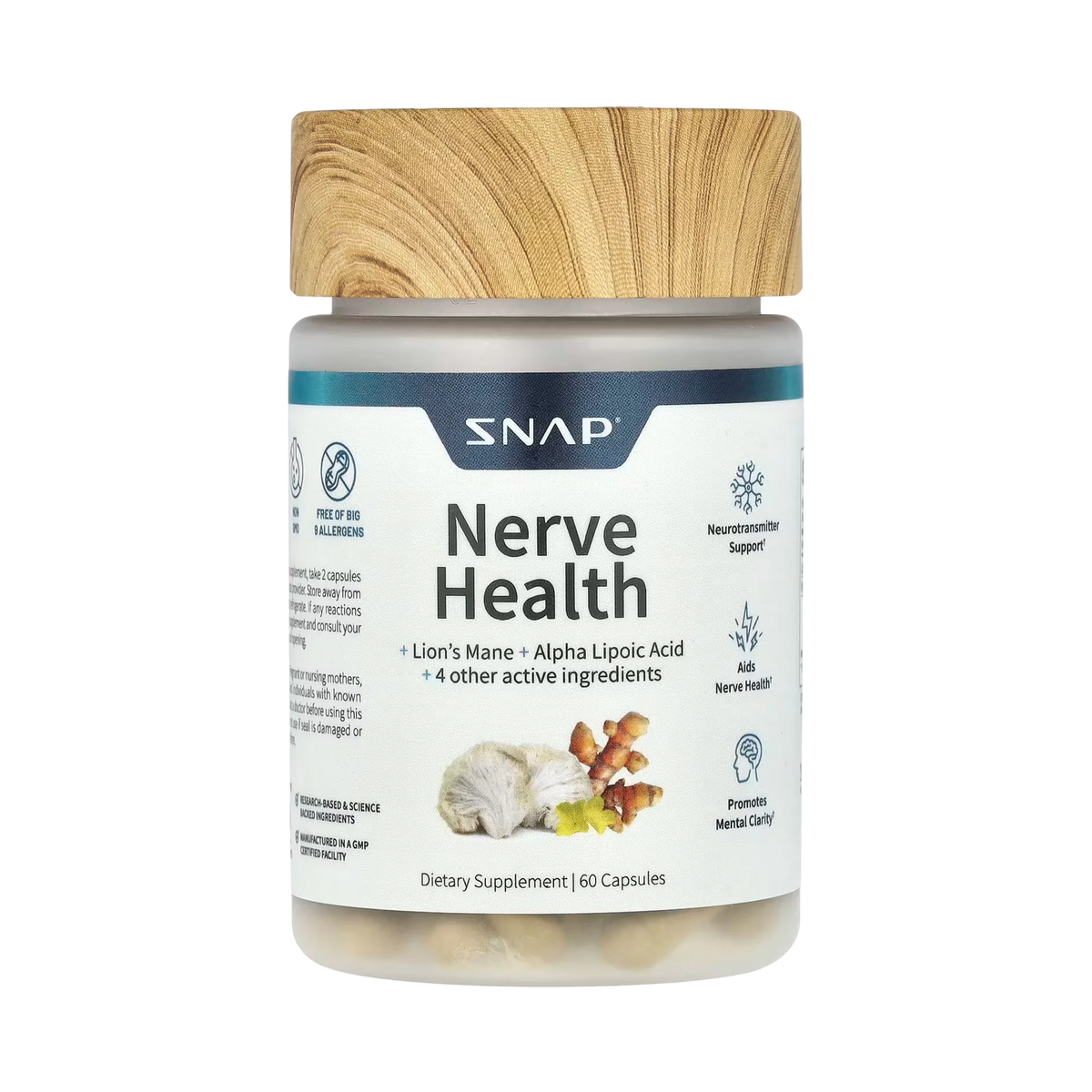 Snap Supplements, Nerve Health, 60 Capsules