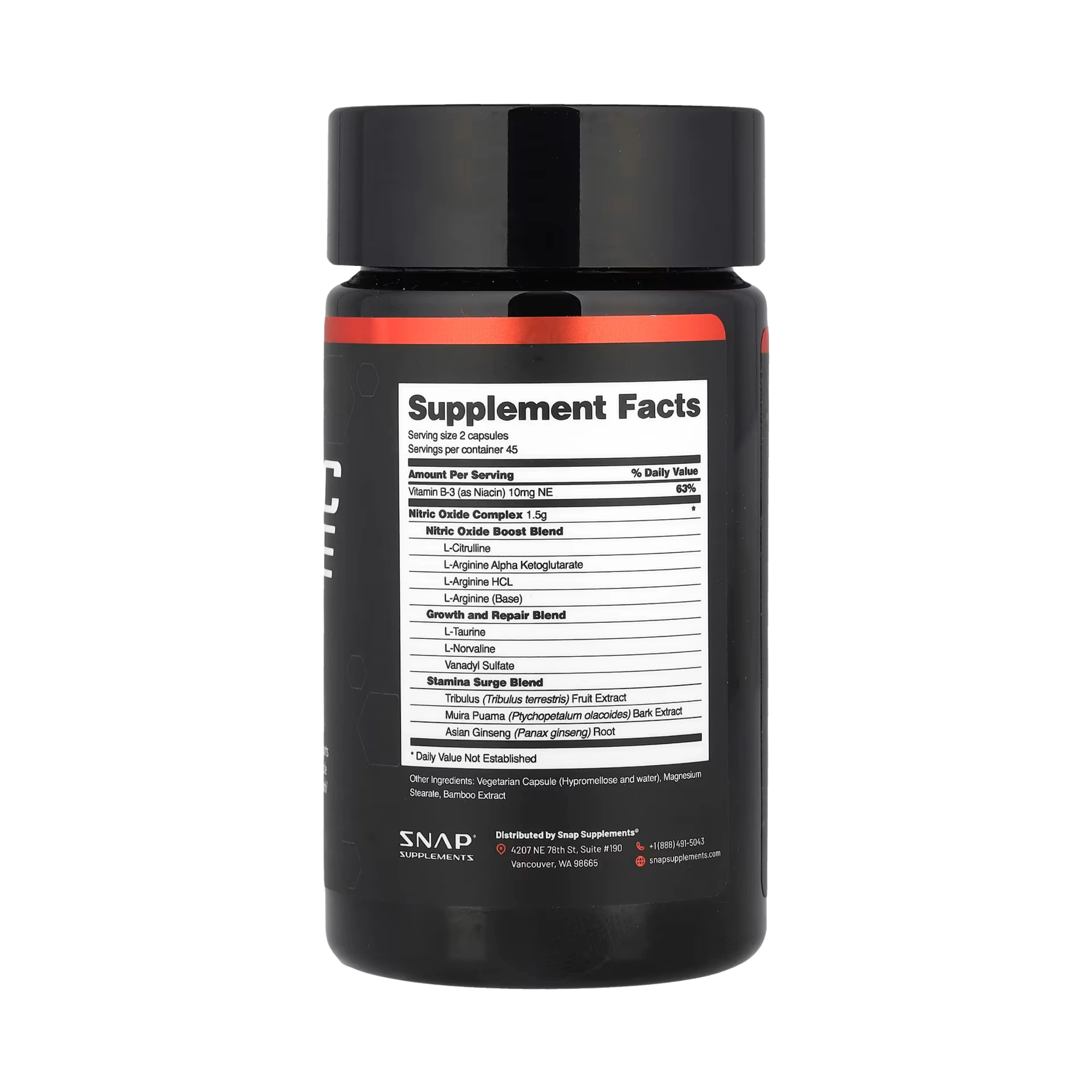 Snap Supplements, Nitric Oxide Booster, 90 Capsules