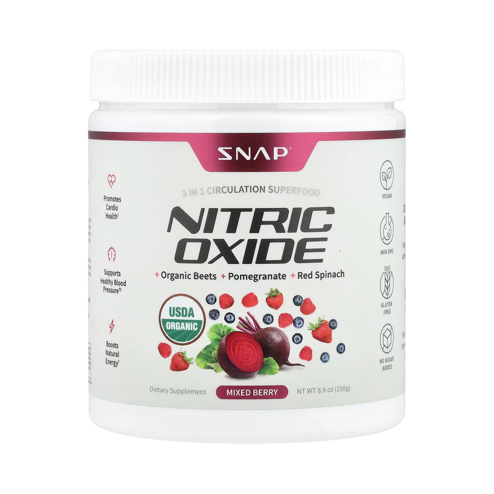 Snap Supplements, Nitric Oxide, Mixed Berry, 8.8 Oz