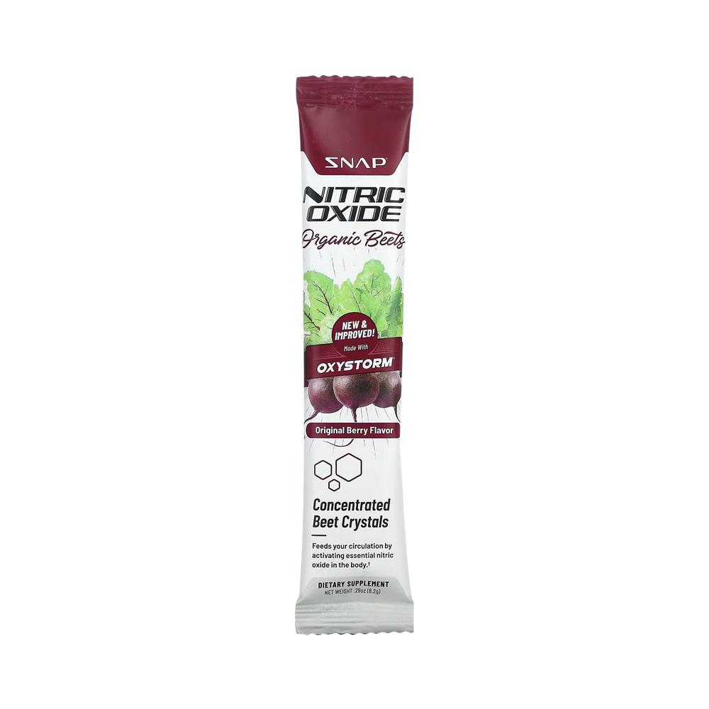Snap Supplements, Nitric Oxide, Organic Beets, Original Berry, 10 Stick Packs, 0.29 Oz