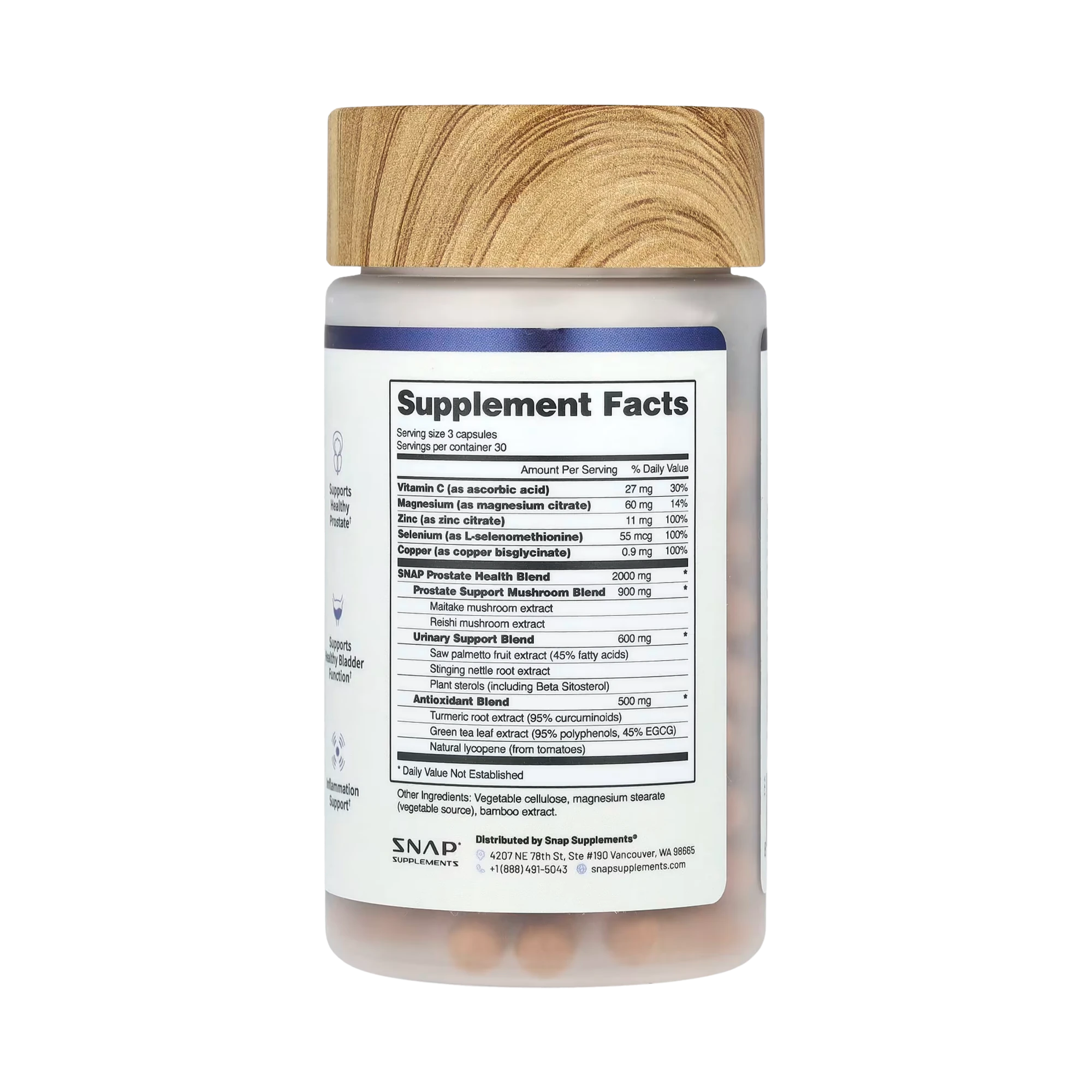 Snap Supplements, Prostate Health, 90 Capsules