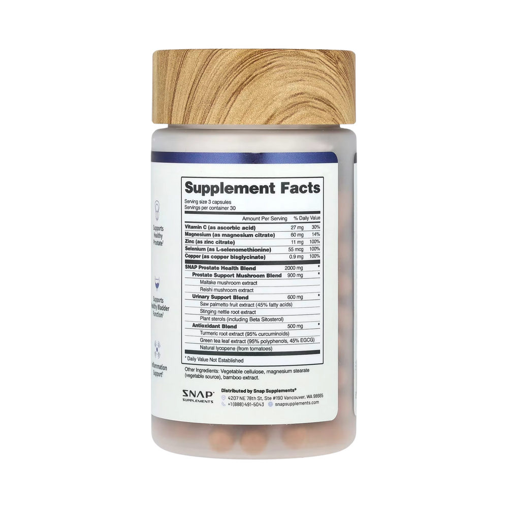 Snap Supplements, Prostate Health, 90 Capsules
