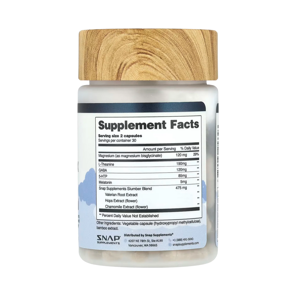 Snap Supplements, Sleep Complex with Melatonin, 60 Capsules