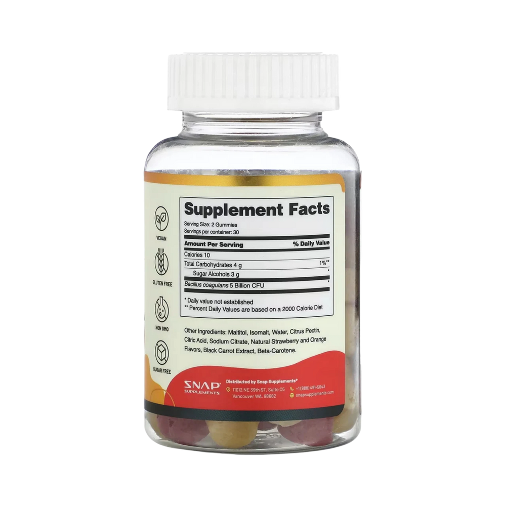 Snap Supplements, Sugar-Free Probiotic Gummies, 60 Gummies