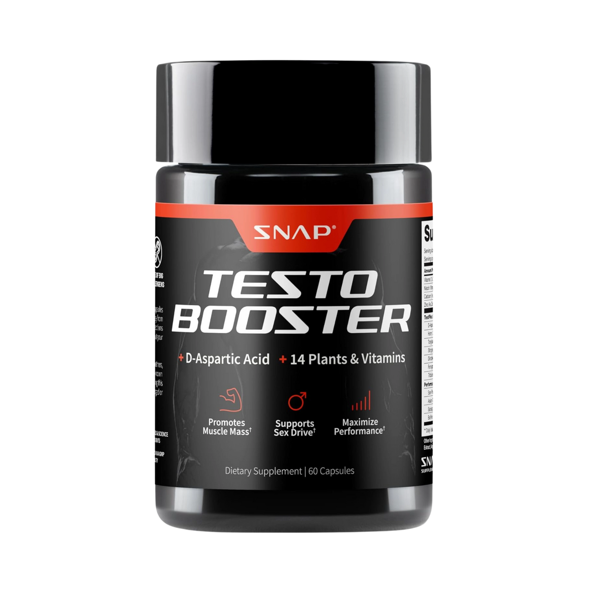 Snap Supplements, Testo Booster, 60 Capsules