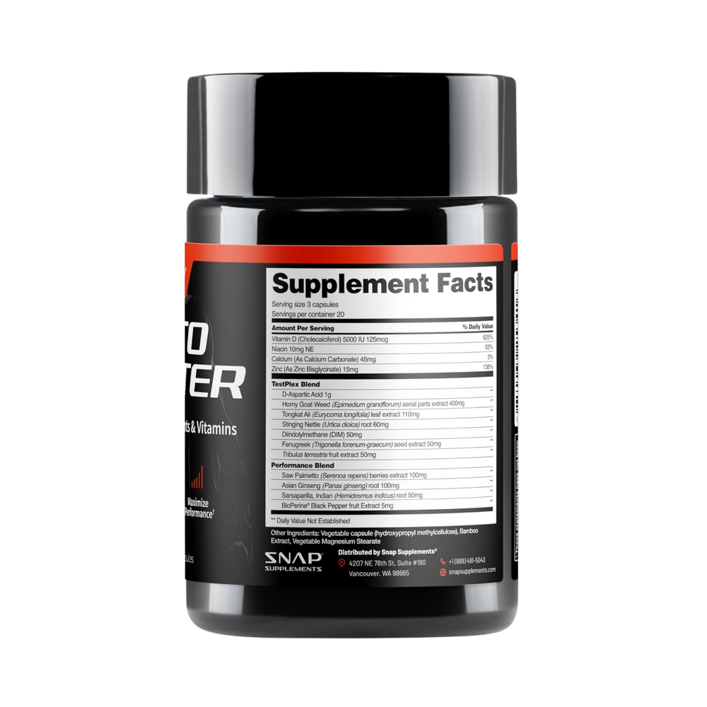 Snap Supplements, Testo Booster, 60 Capsules
