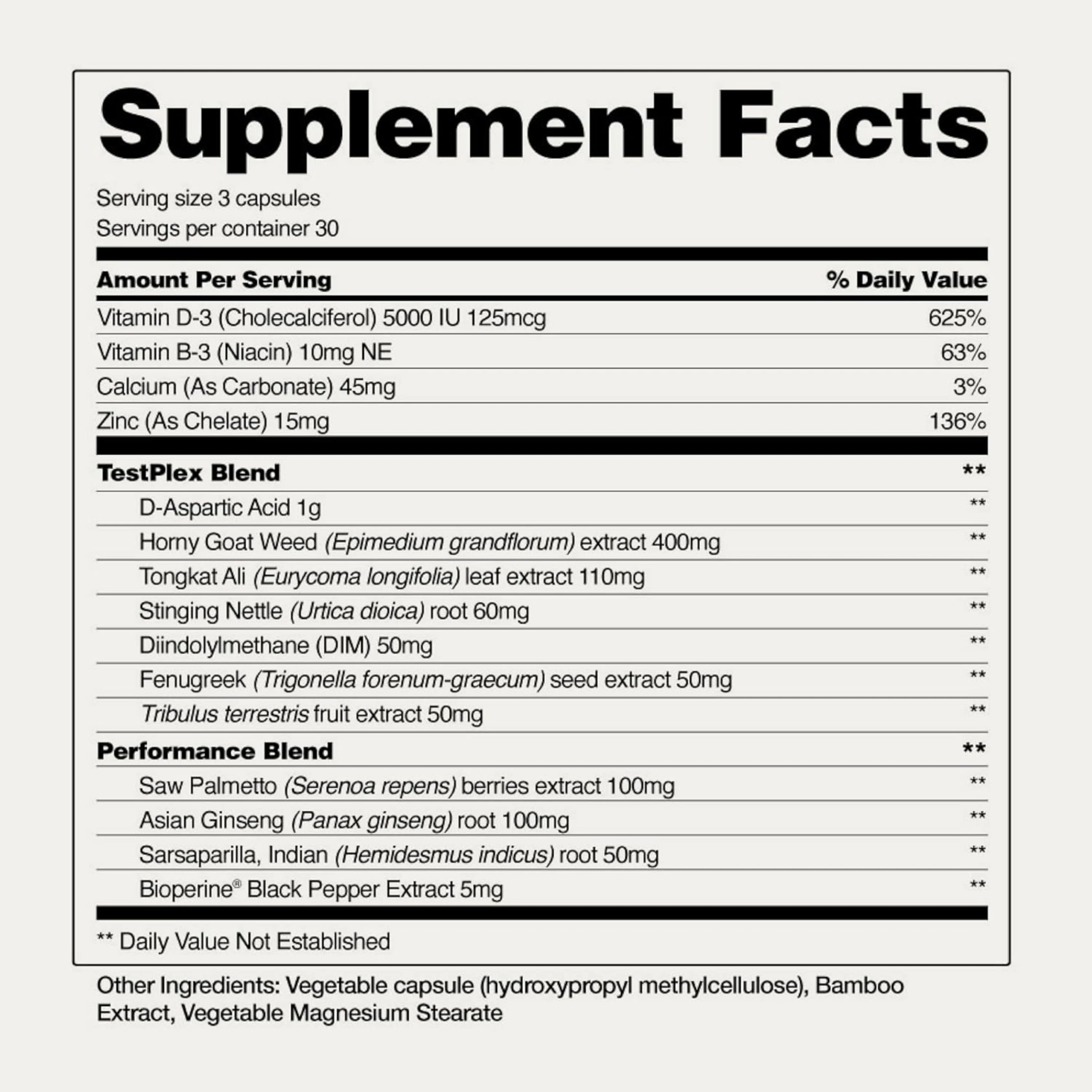 Snap Supplements, Testo Booster, 60 Capsules