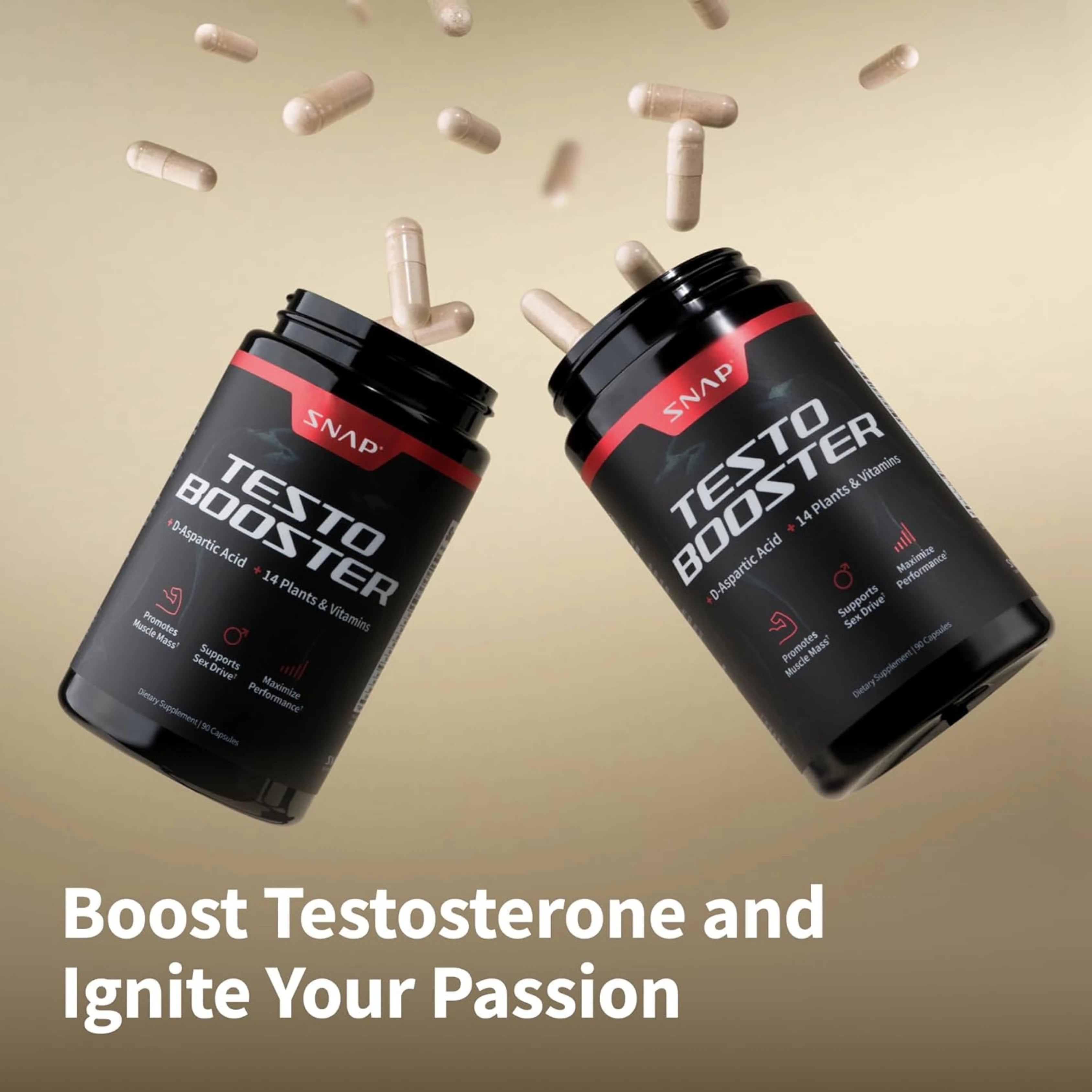 Snap Supplements, Testo Booster, 60 Capsules