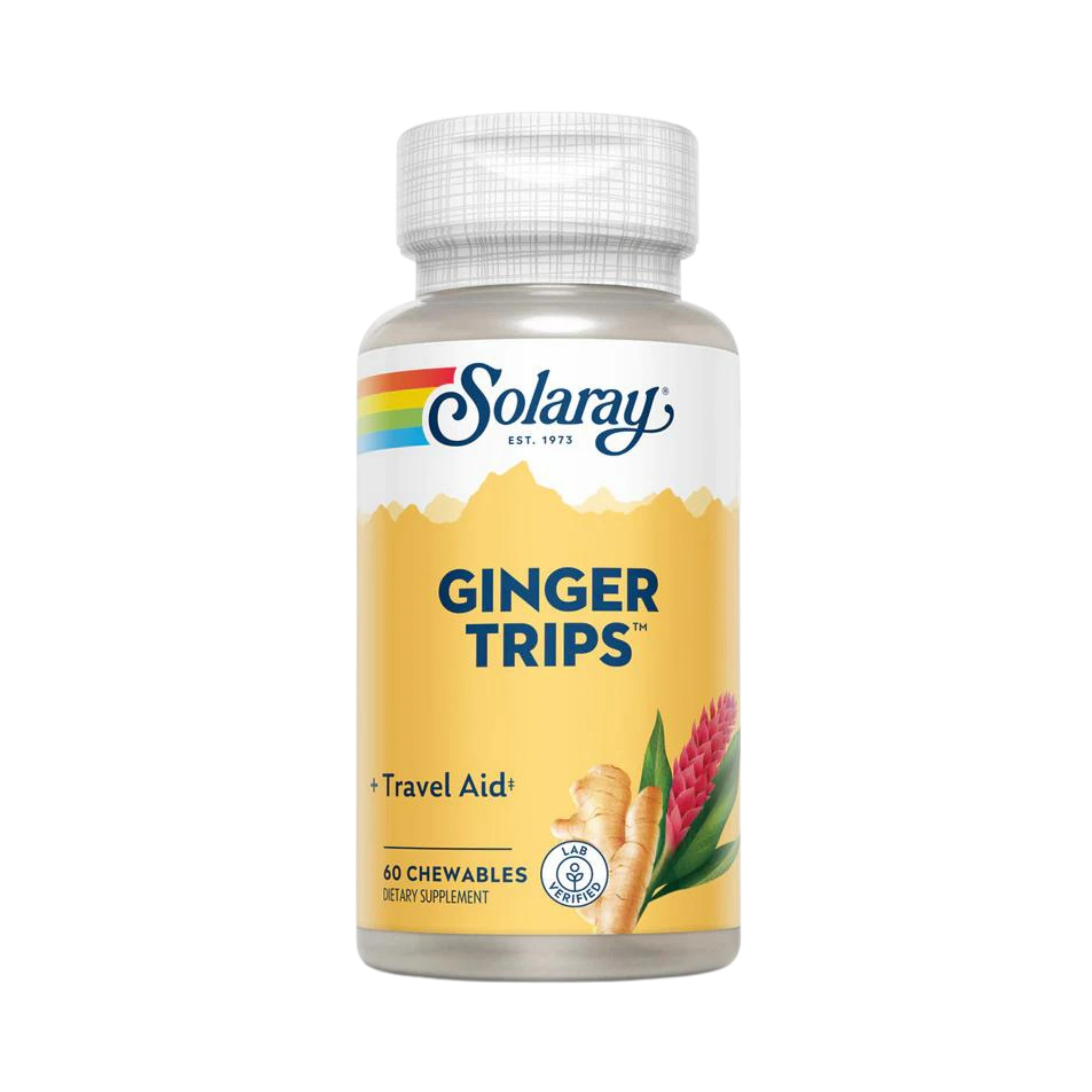 Solaray, Ginger Trips, 60 Chewables