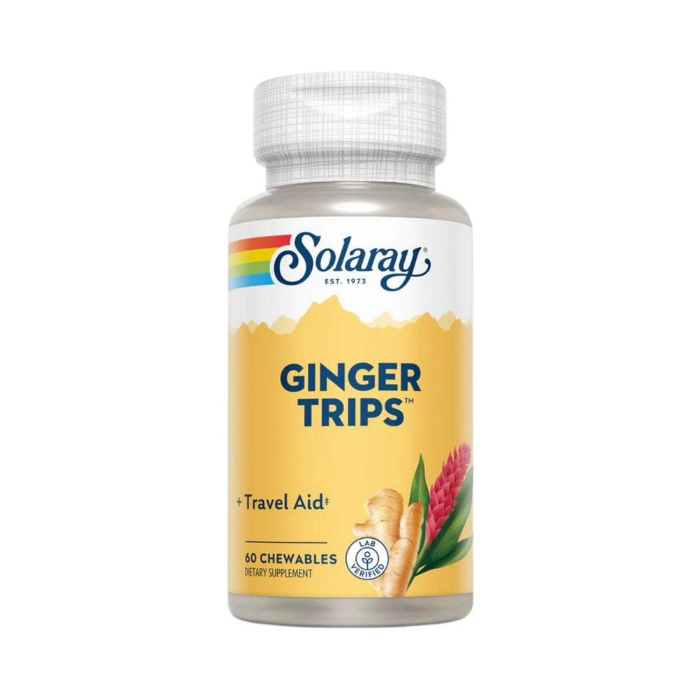 Solaray, Ginger Trips, 60 Chewables