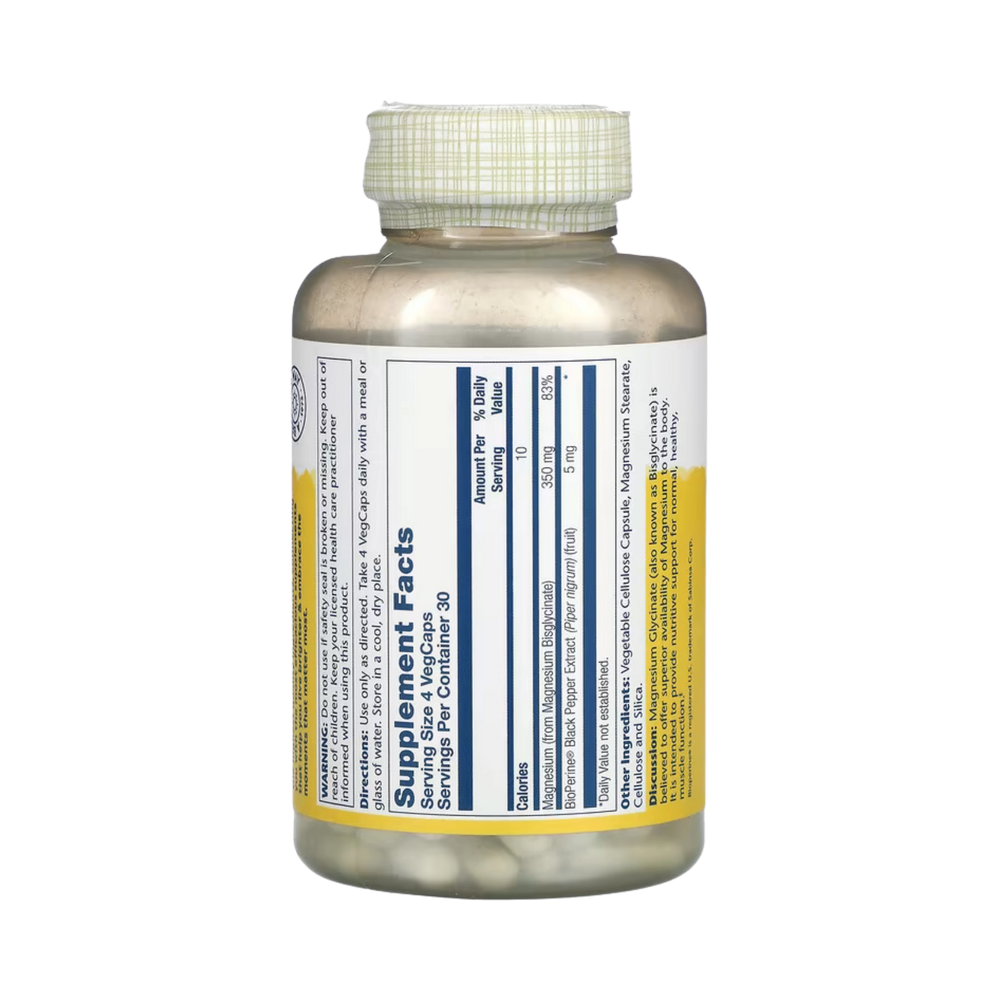 Solaray, High Absorption Magnesium Glycinate, 350 mg, 120 Veg Capsules