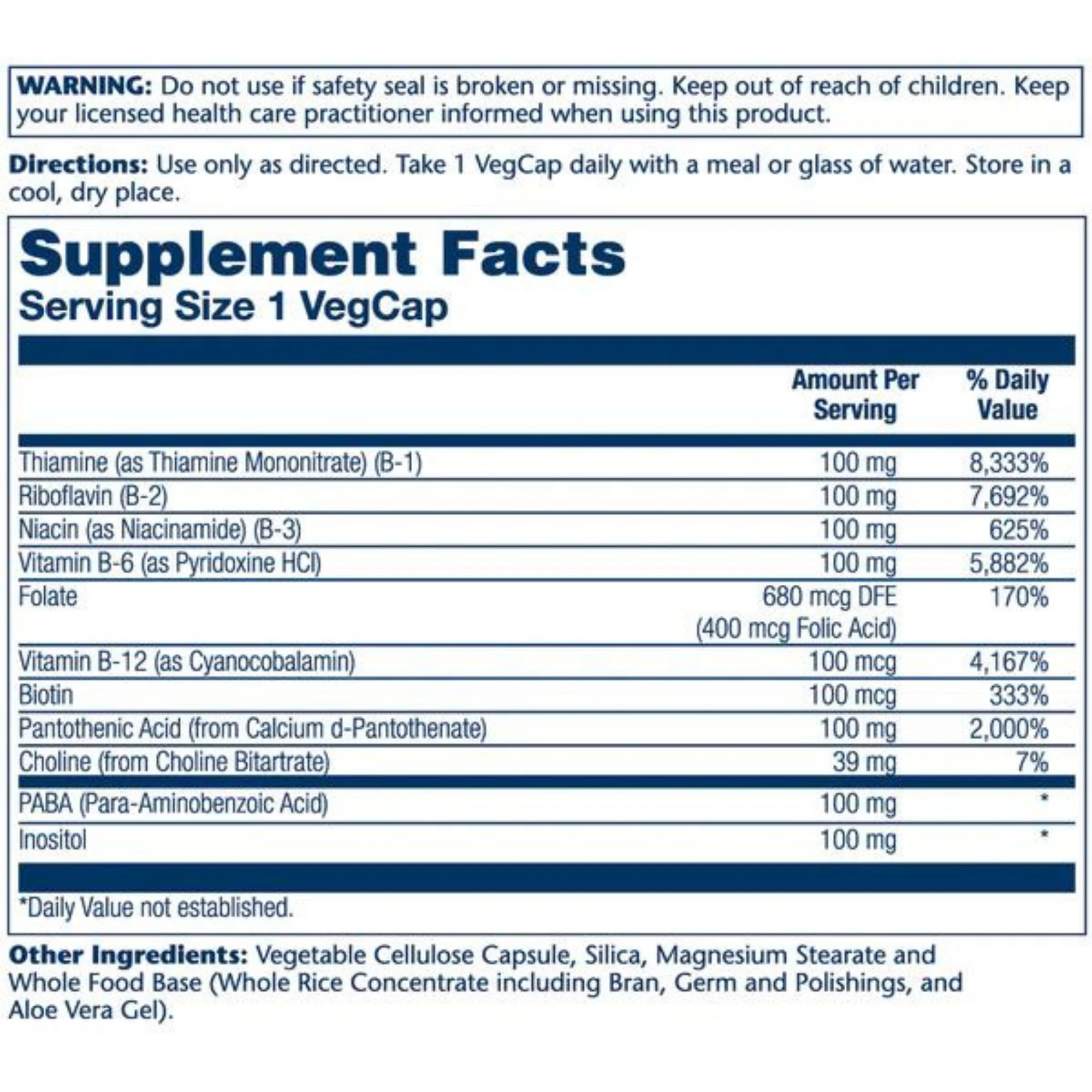 Solaray, Vitamin B-Complex, 50 Capsules