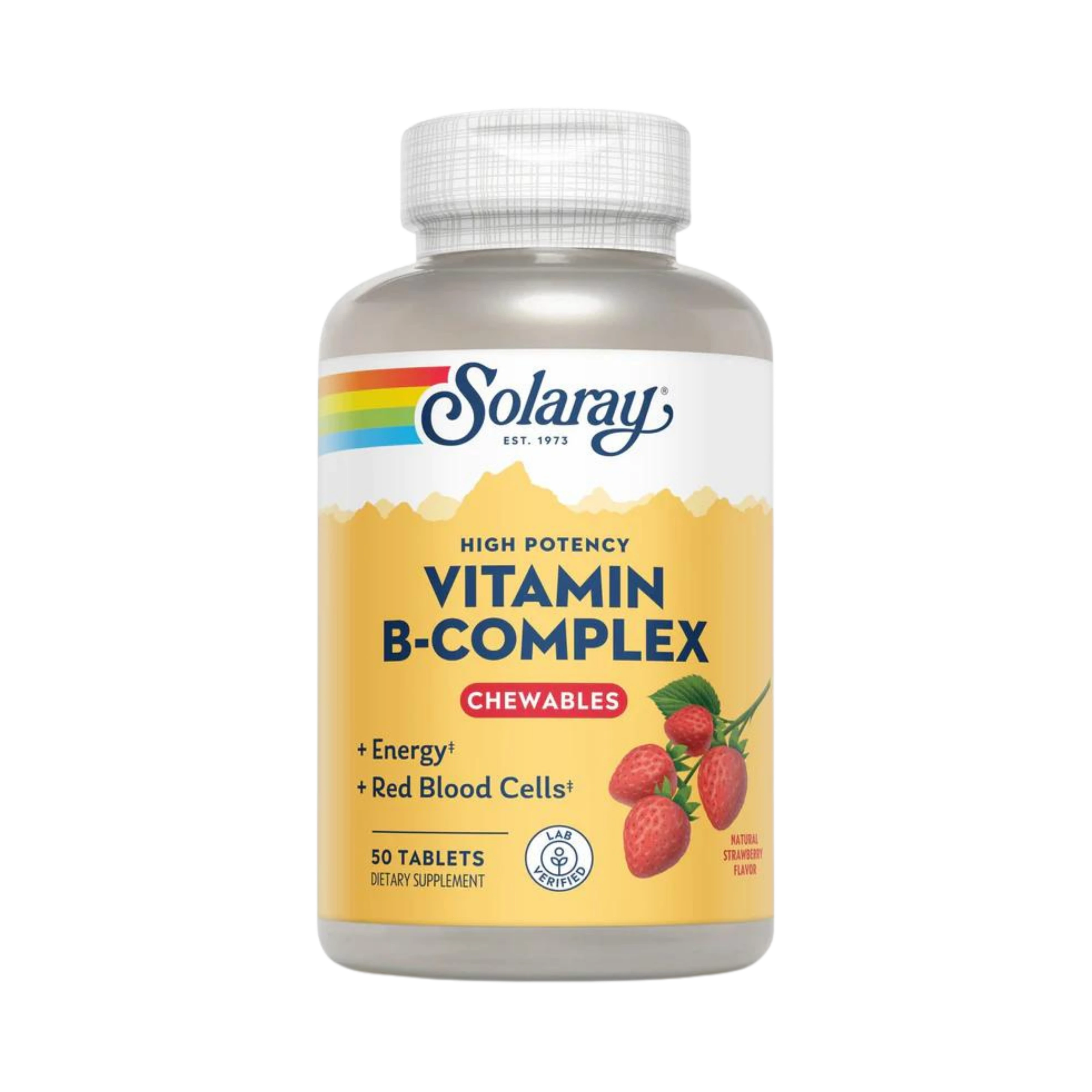 Solaray, Vitamin B-Complex, Strawberry, 50 Chewables
