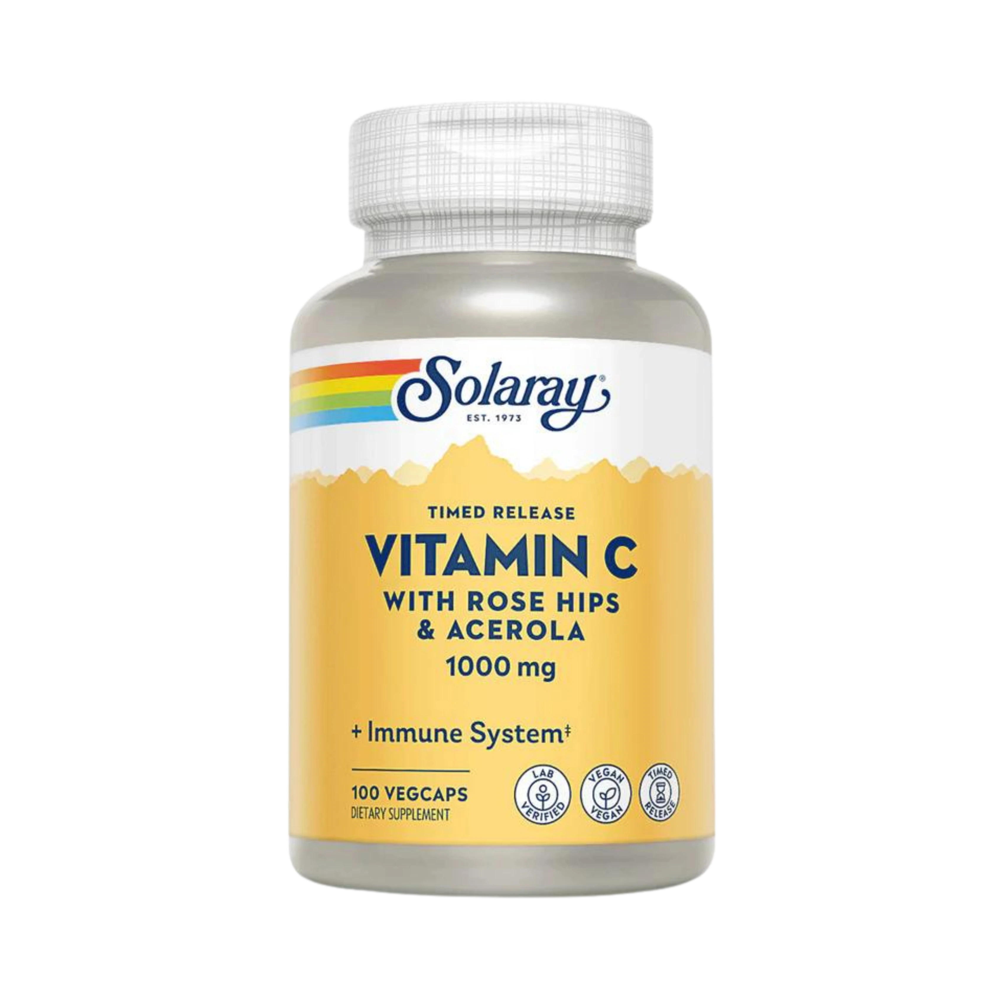 Solaray, Vitamin C With Rose Hips & Acerola, 1,000 Mg, 100 Capsules
