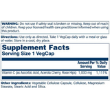 Solaray, Vitamin C With Rose Hips & Acerola, 1,000 Mg, 100 Capsules