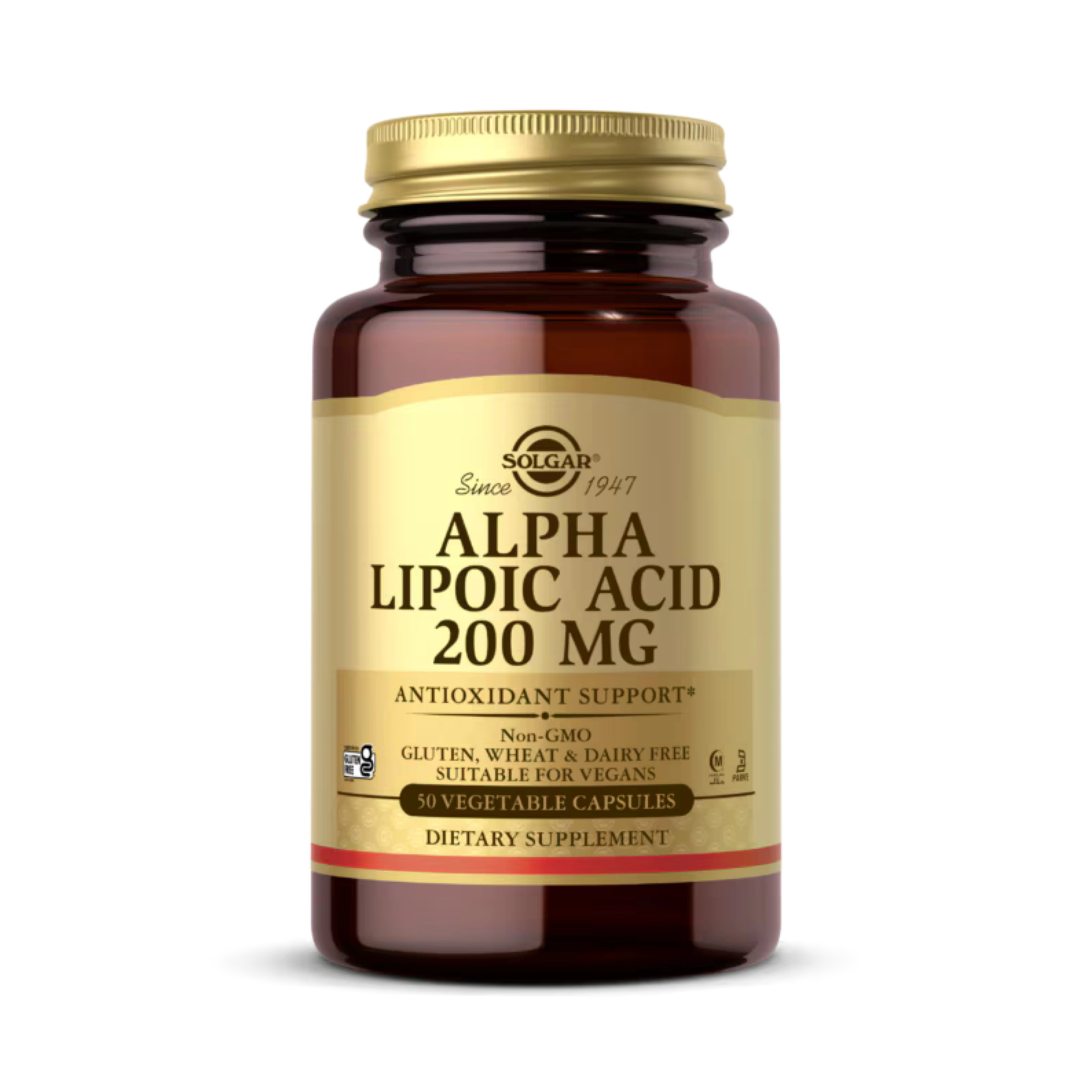 Solgar, Alpha Lipoic Acid, 200 Mg, 50 Vegetable Capsules
