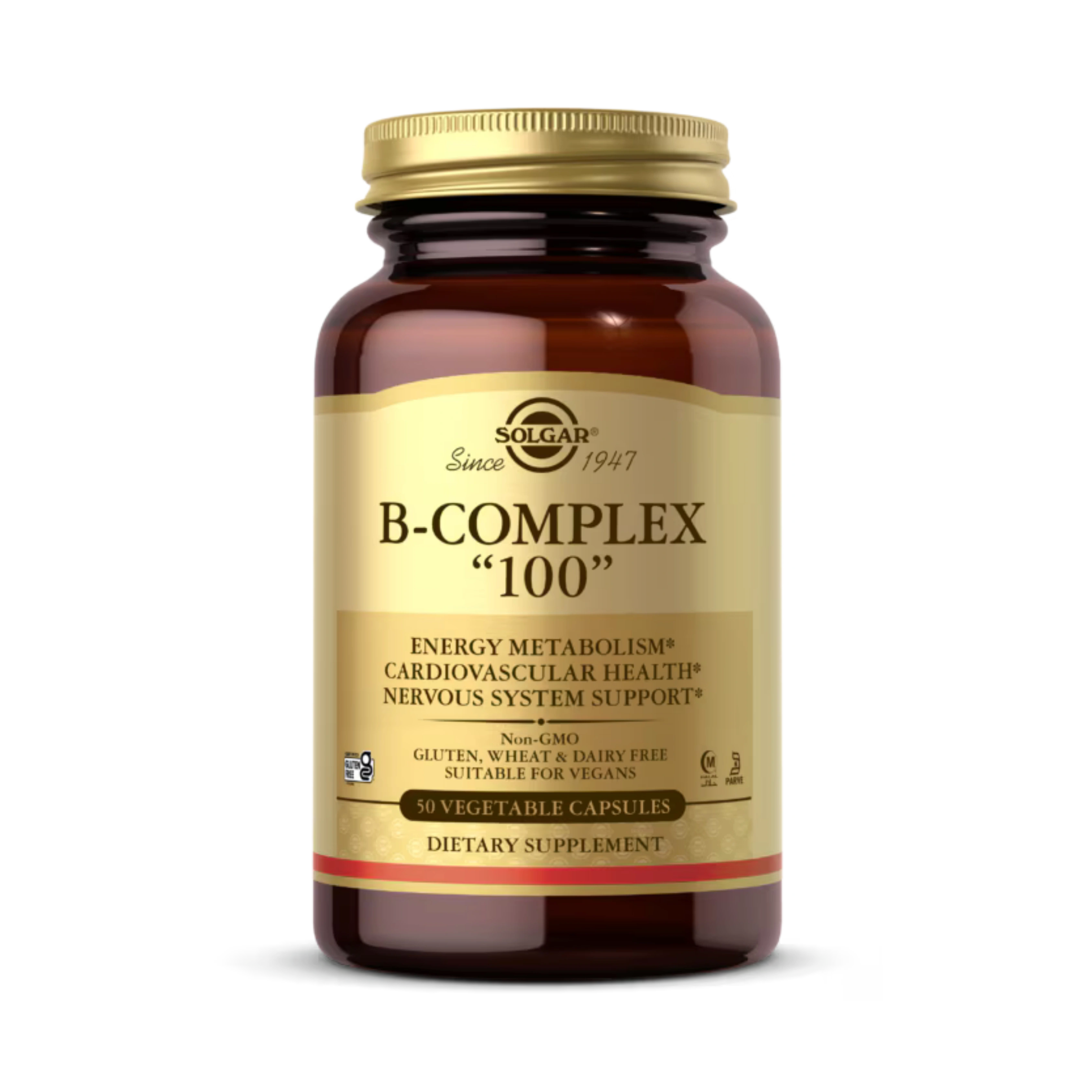 Solgar, B Complex "100", 50 Vegetable Capsules