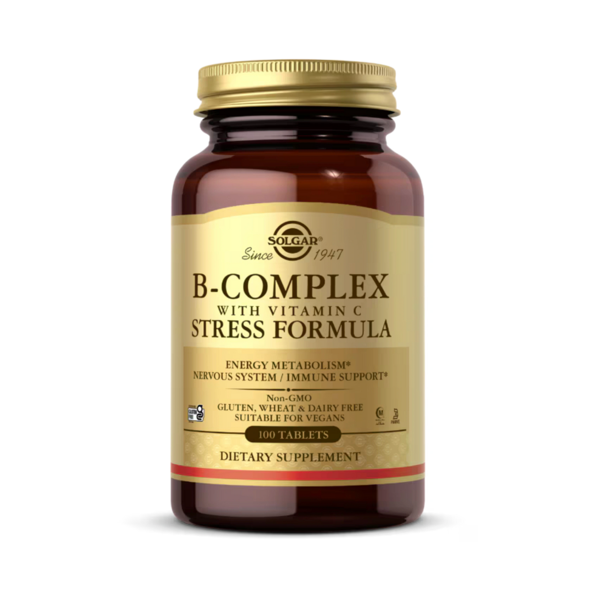 Solgar, B-Complex with Vitamin C Stress Formula, 100 Tablets