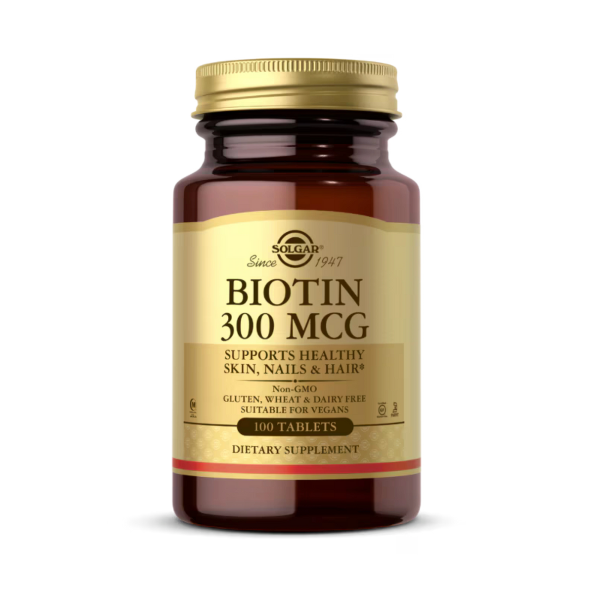 Solgar, Biotin, 300 Mcg, 100 Tablets