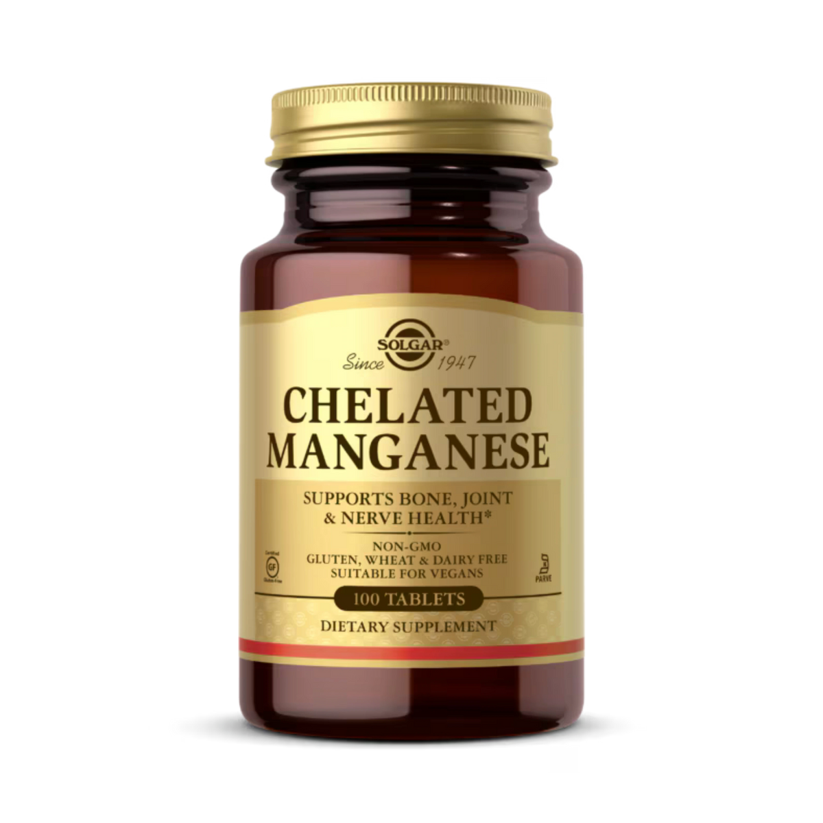Solgar, Chelated Manganese, 8 Mg, 100 Tablets