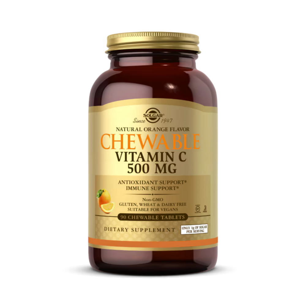 Solgar, Chewable Vitamin C, Natural Orange, 500 Mg, 90 Chewable Tablets