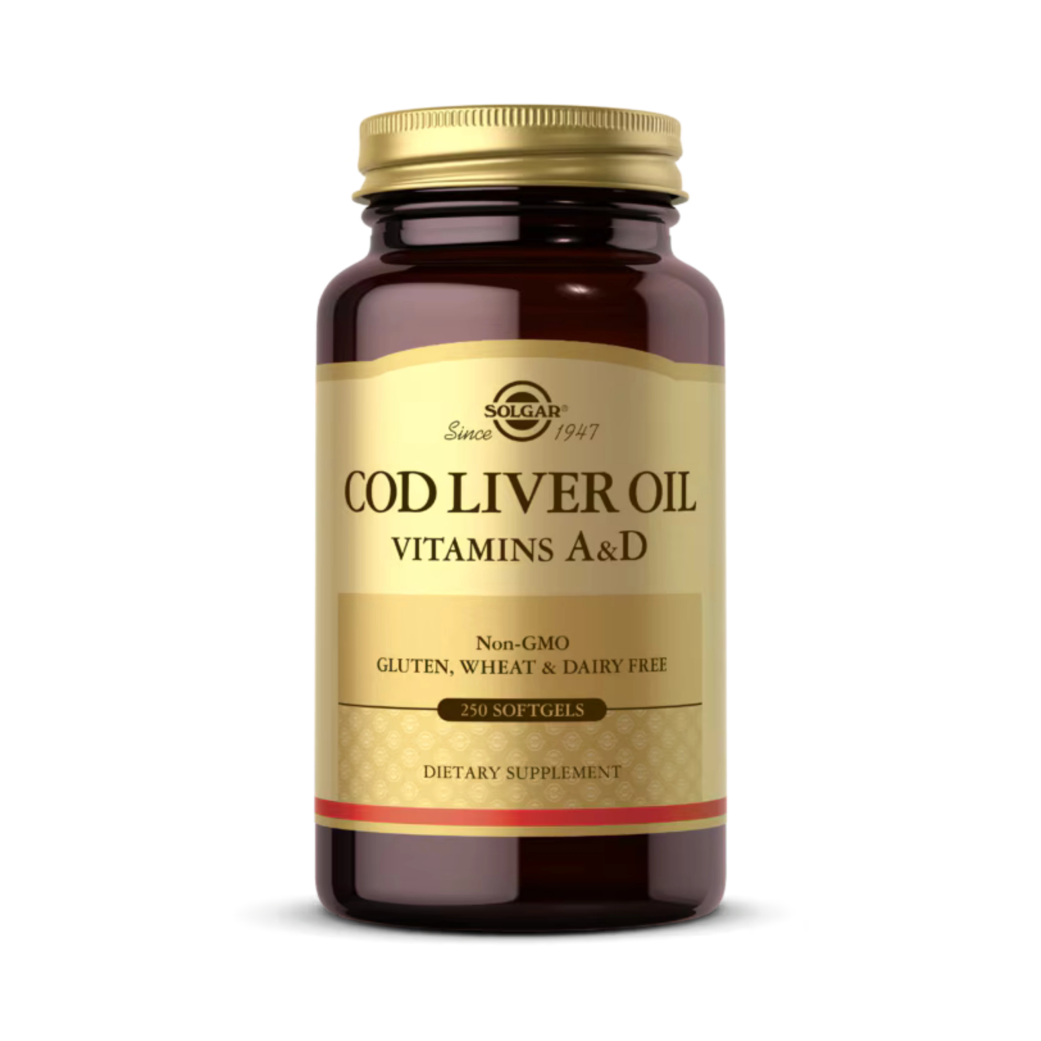 Solgar, Cod Liver Oil, Vitamins A & D, 250 Softgels