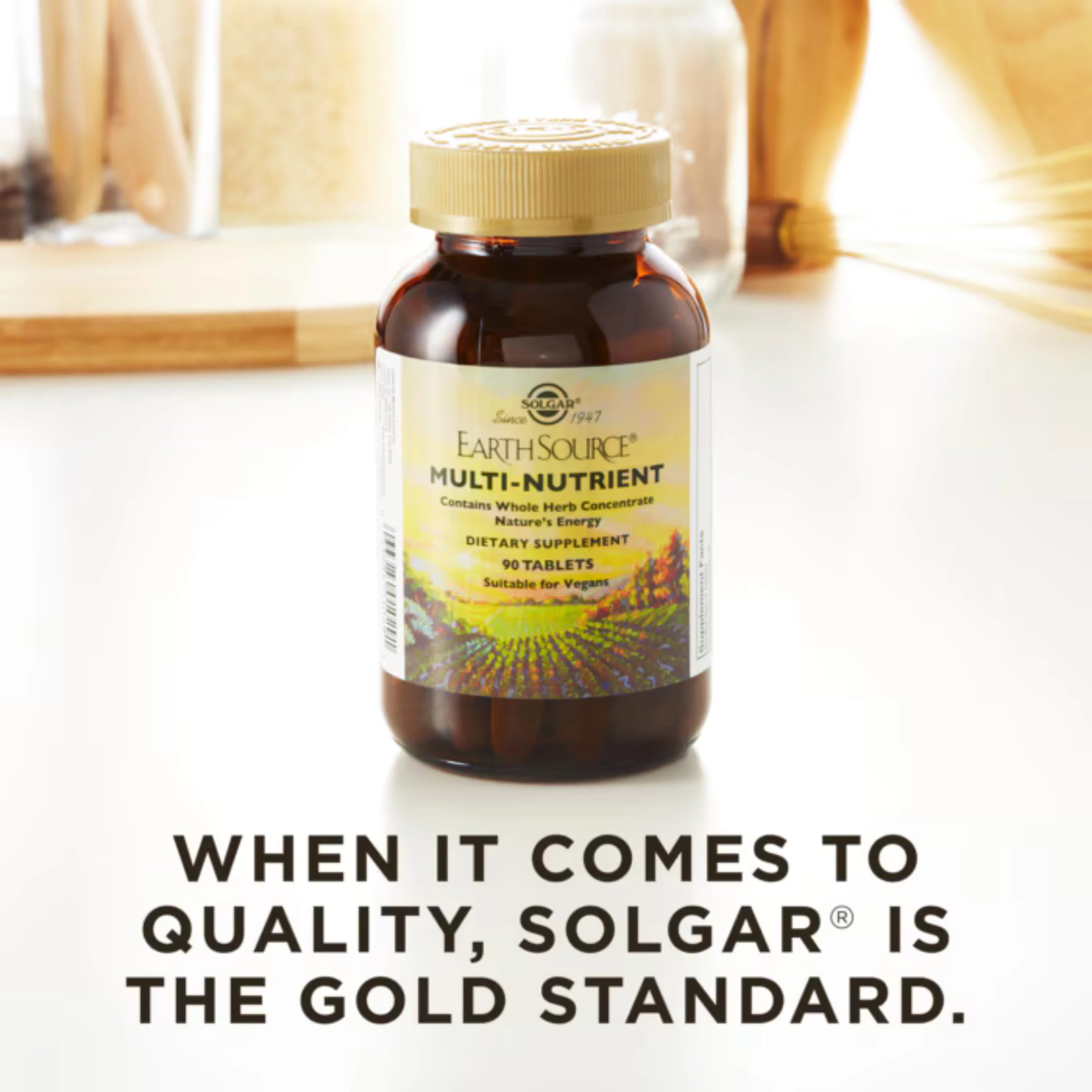 Solgar, Earth Source Multi-Nutrient Contains Whole Herb Concentrate & Plant-Based Ingredients, 90 Tablets