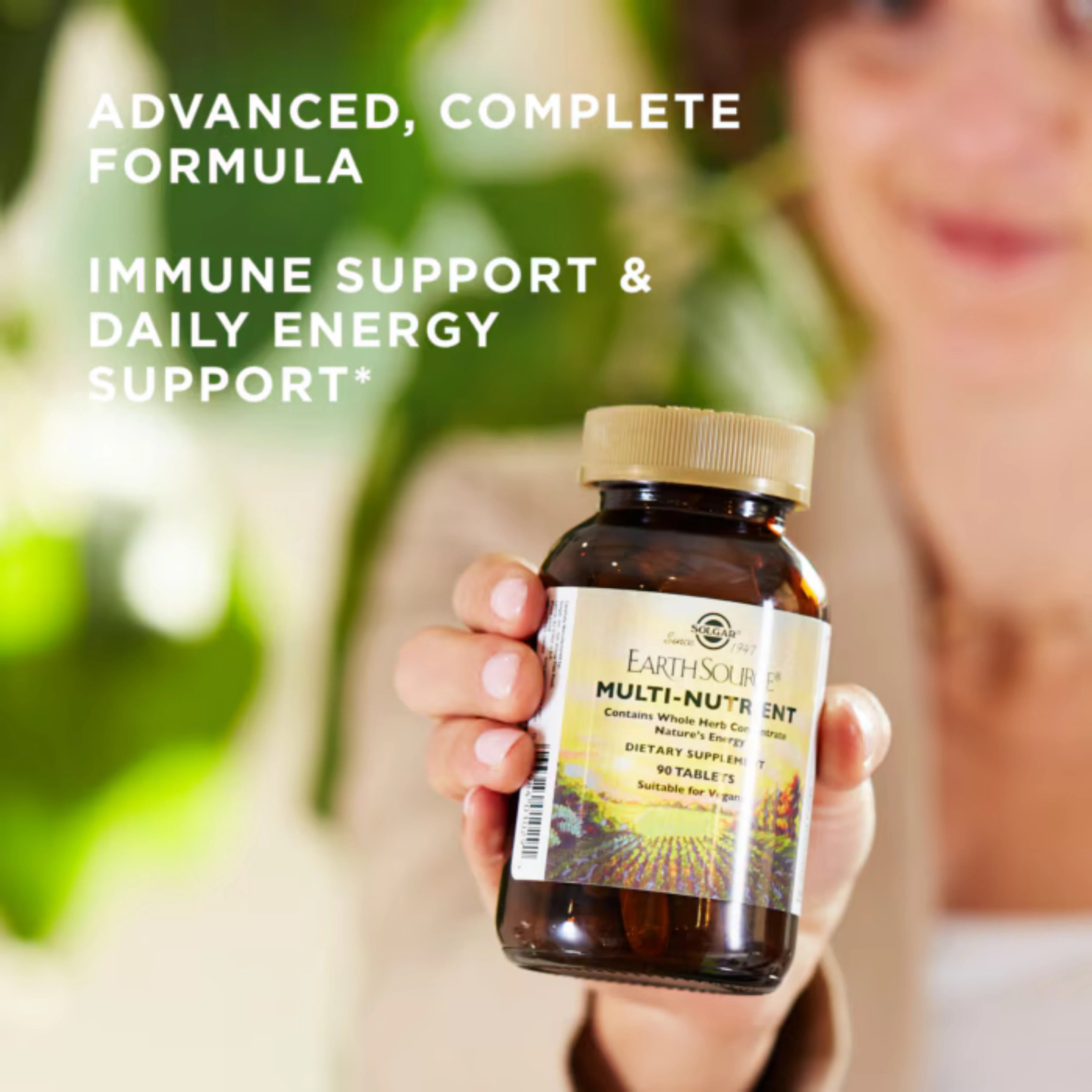 Solgar, Earth Source Multi-Nutrient Contains Whole Herb Concentrate & Plant-Based Ingredients, 90 Tablets