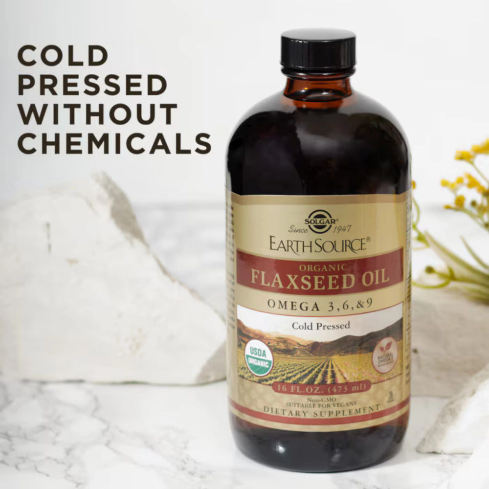 Solgar, Earth Source Organic Flaxseed Oil, 16 Oz