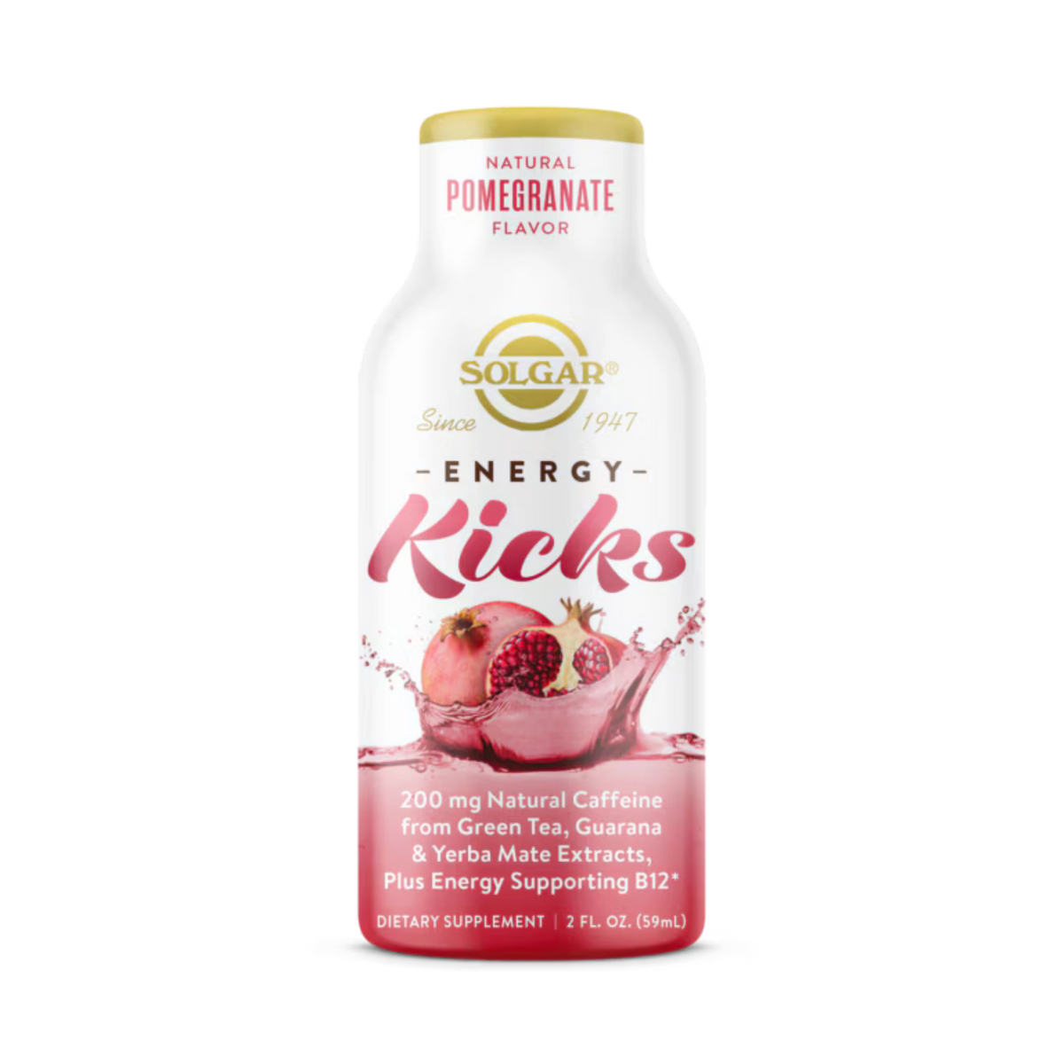Solgar, Energy Kicks Natural Pomegranate Flavor, 12 Bottles