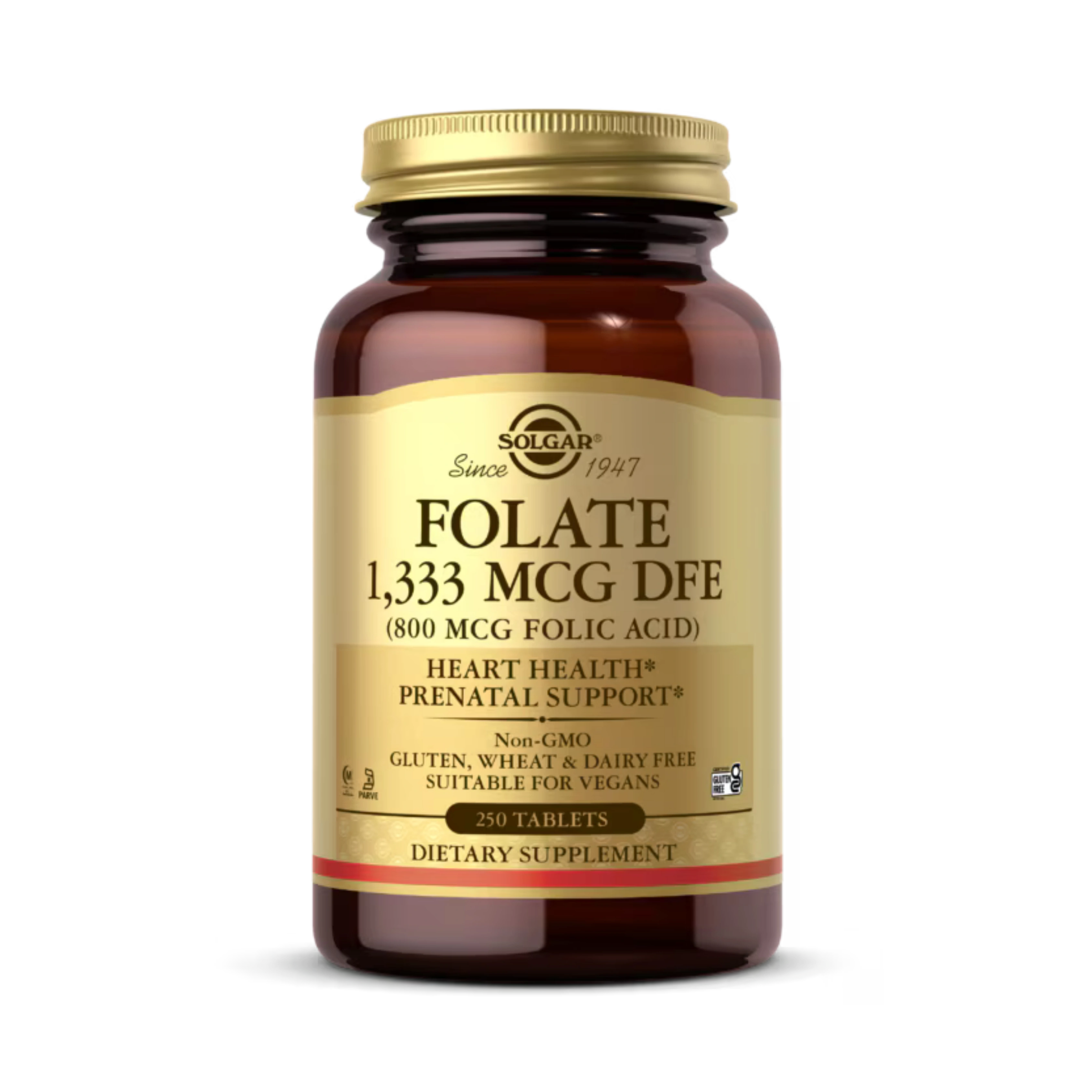 Solgar, Folate, 1,333 Mcg DFE, 250 Tablets