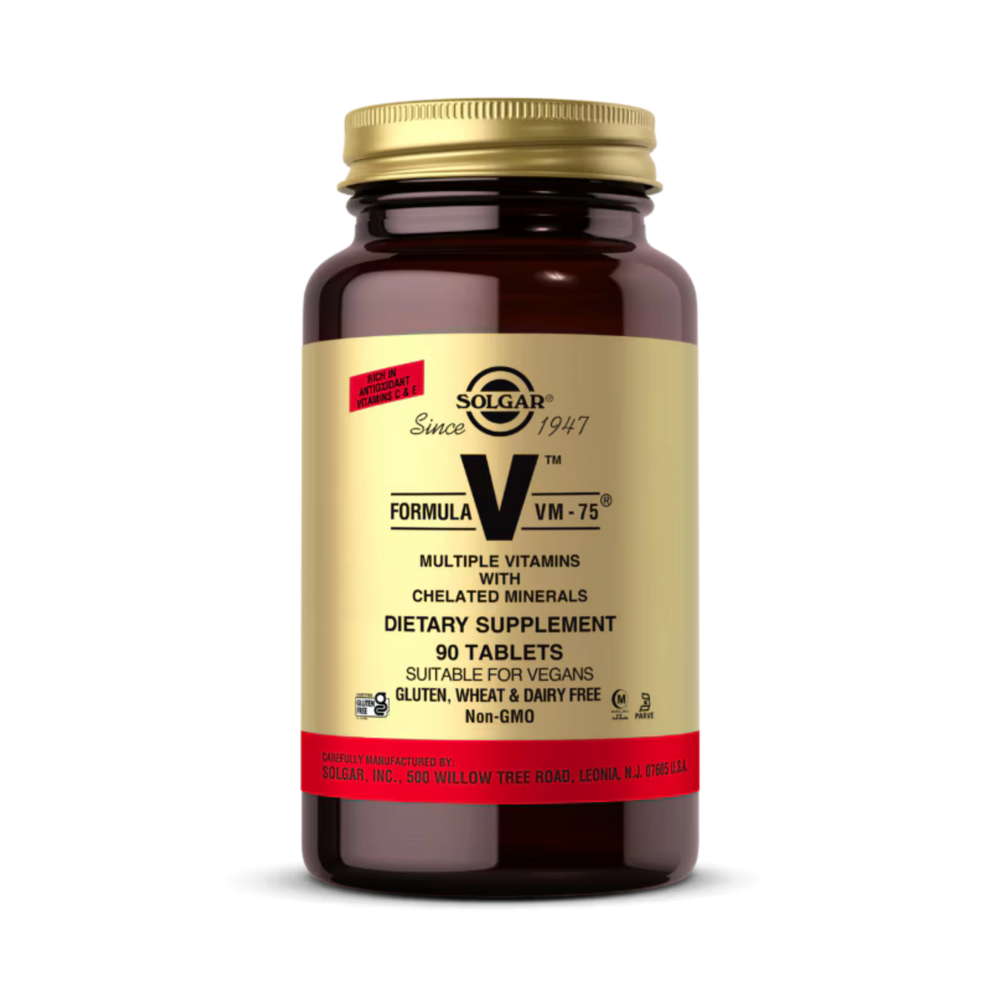 Solgar, Formula V, VM-75, Multiple Vitamins with Chelated Minerals, 90 Tablets