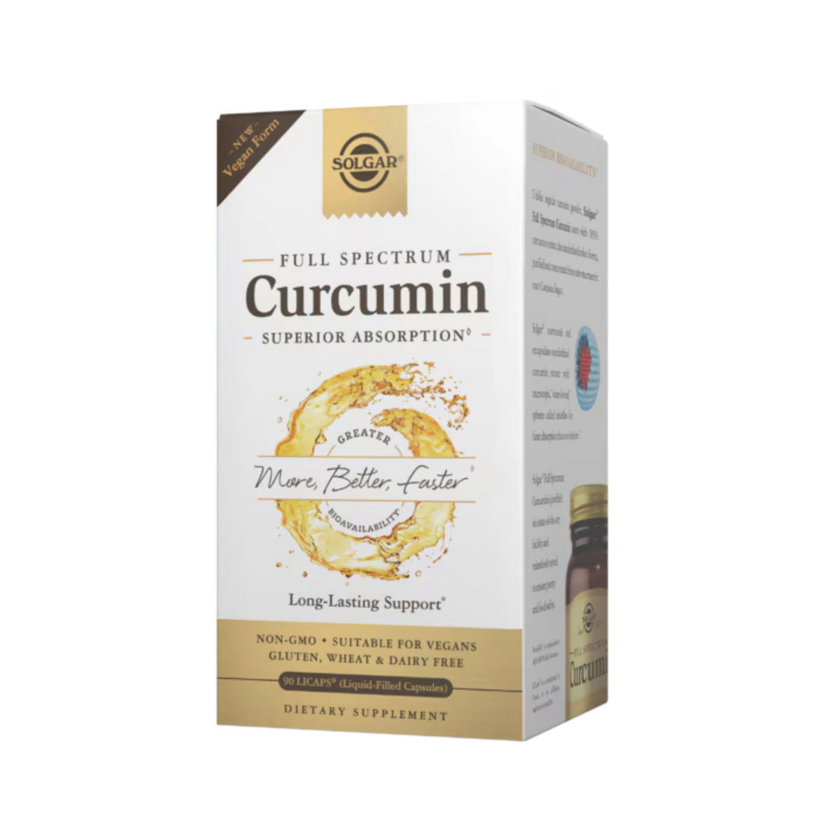 Solgar, Full Spectrum Curcumin, 90 Liquid Filled Capsules