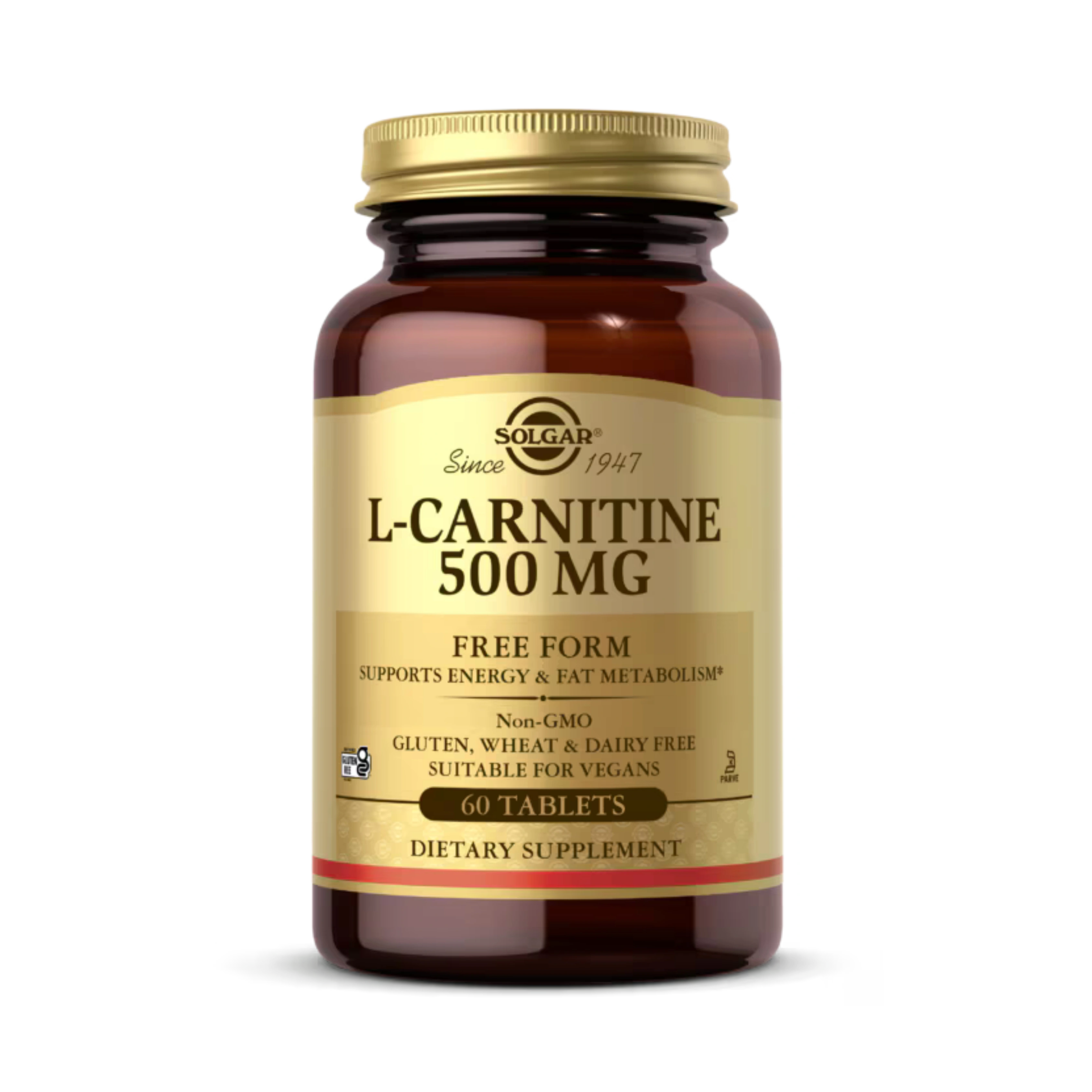 Solgar, L-Carnitine, Free Form, 1,000 Mg, 60 Tablets (500 mg Per Tablet)