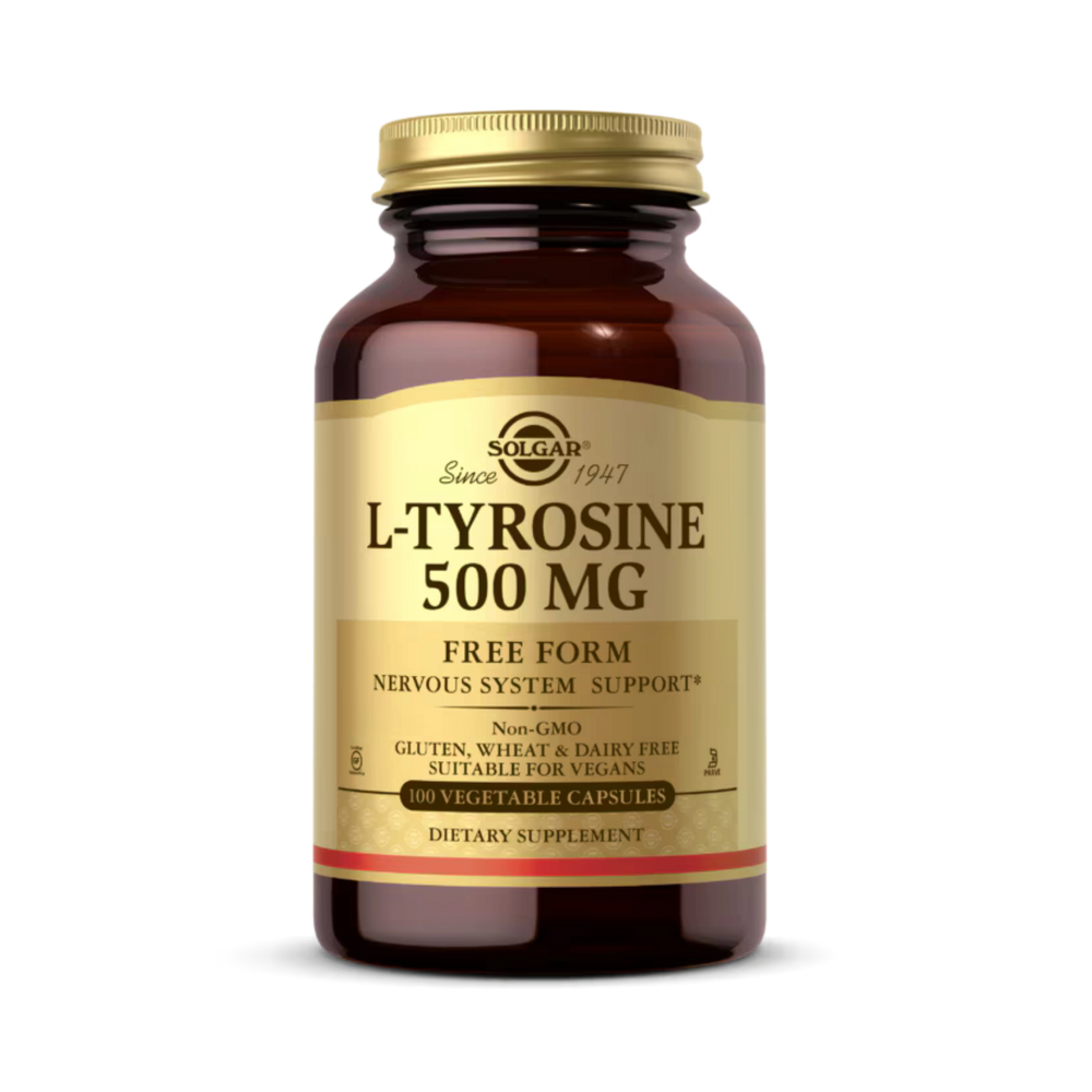 Solgar, L-Tyrosine, 500 Mg, 100 Vegetable Capsules
