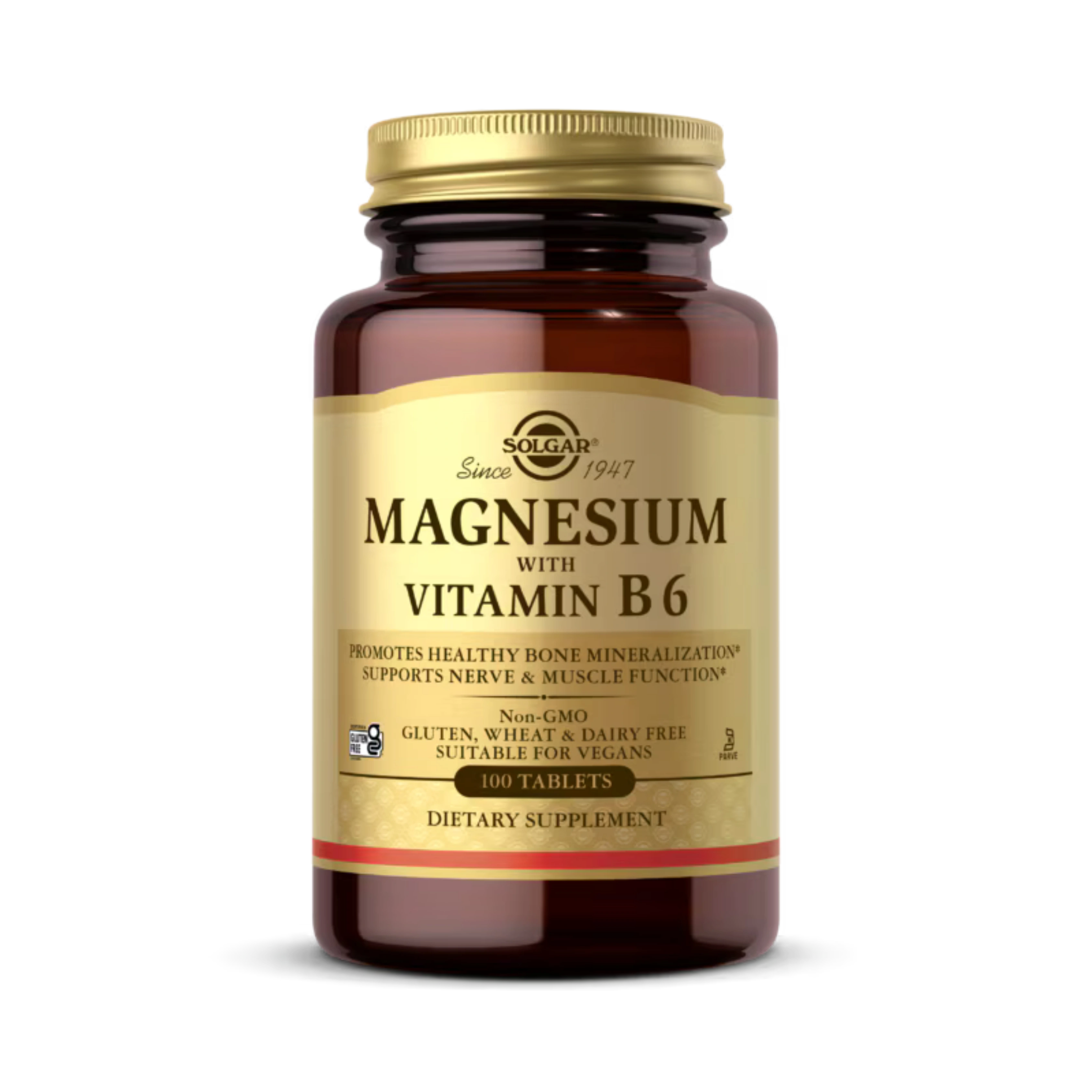 Solgar, Magnesium With B6, 100 Tablets
