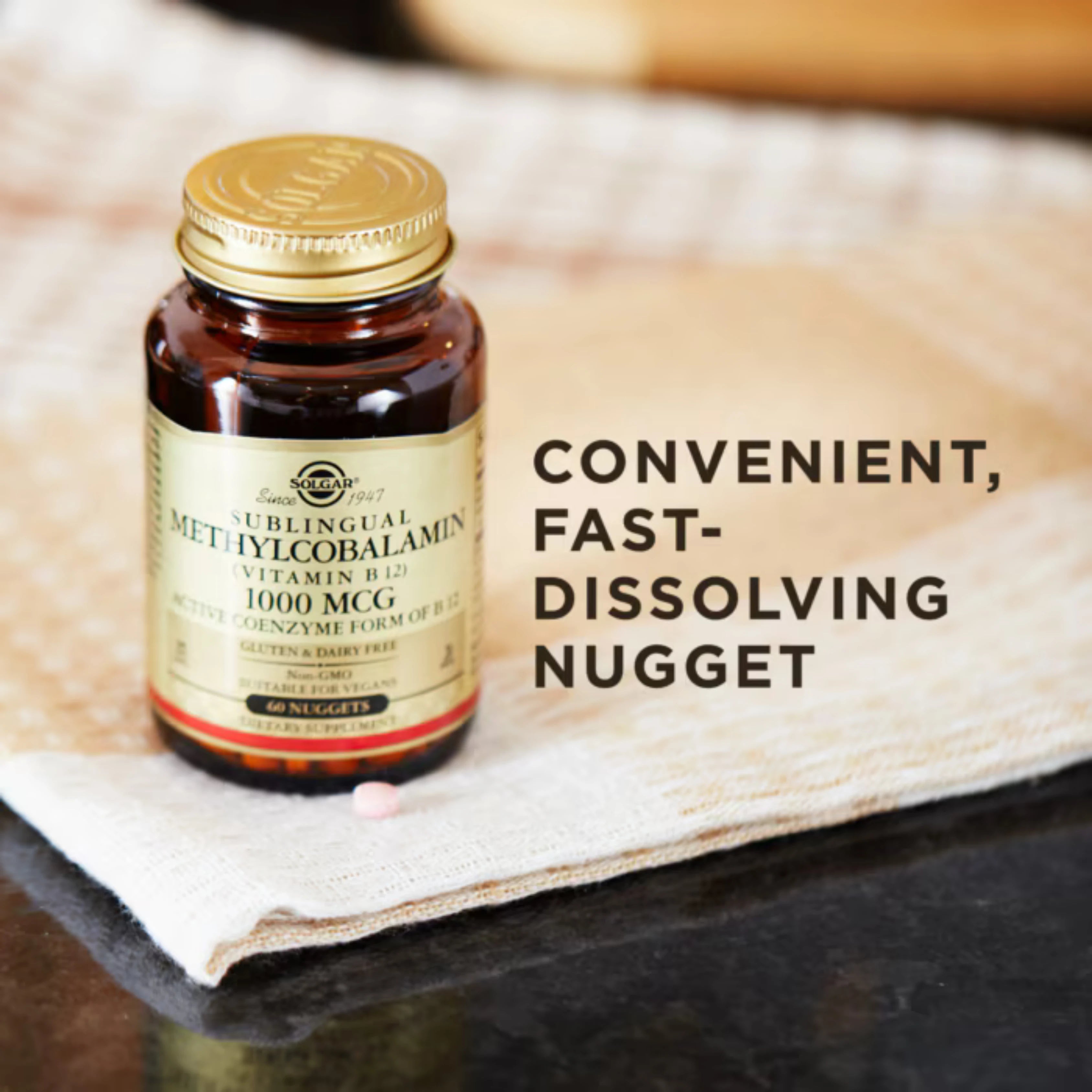 Solgar, Methylcobalamin (Vitamin B12), 1,000 Mcg, 60 Nuggets