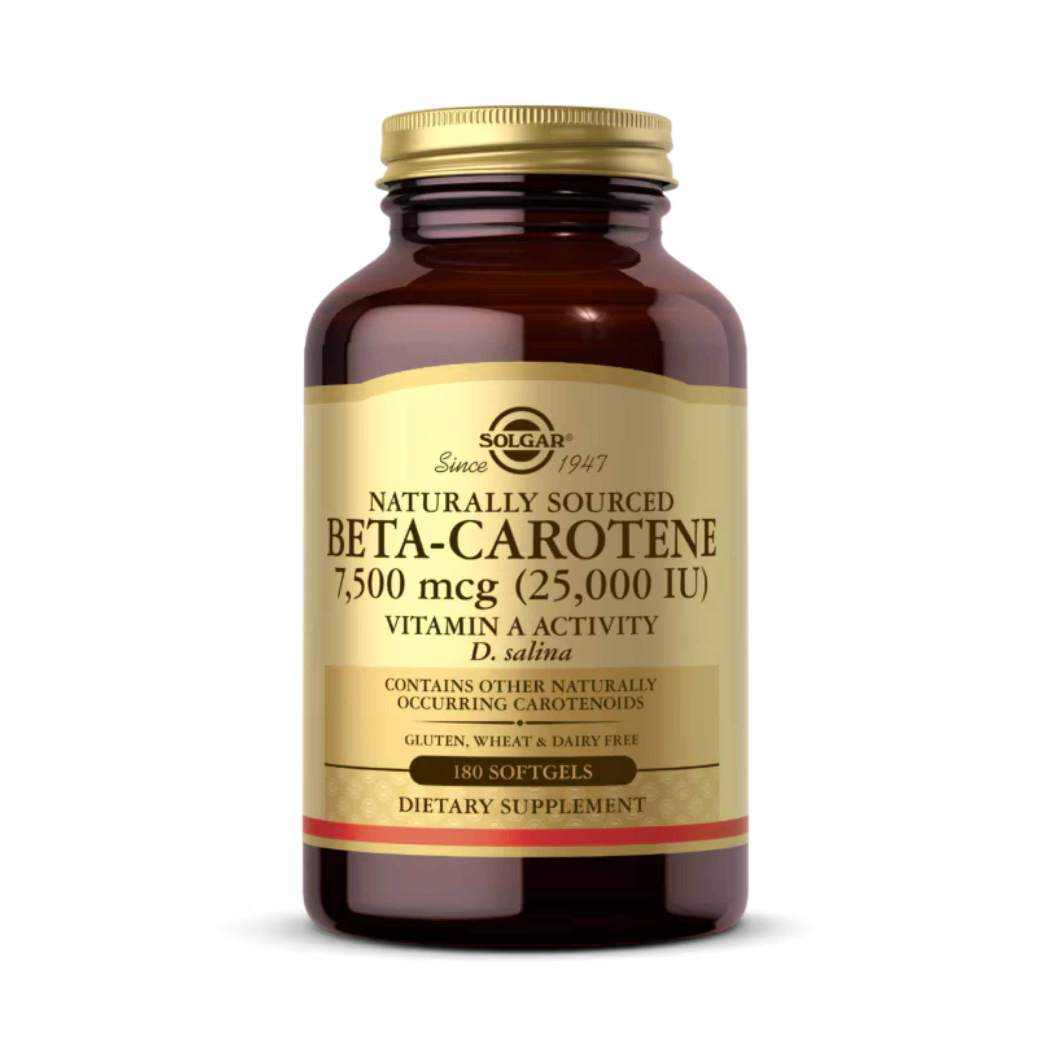 Solgar, Naturally Sourced Oceanic Beta-Carotene, 7,500 Mcg (25,000 IU), 180 Softgels