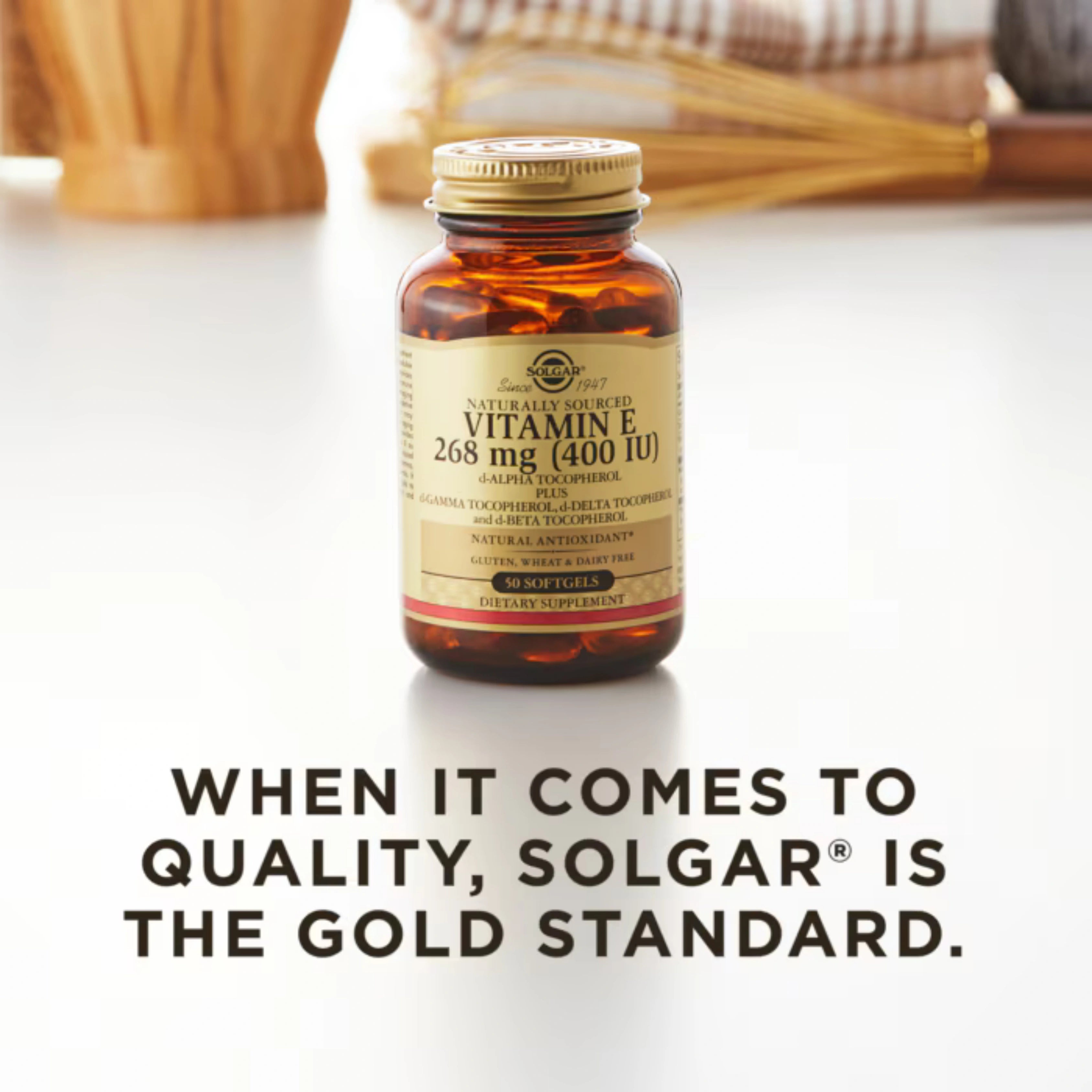 Solgar, Naturally Sourced Vitamin E, 268 Mg (400 IU), 50 Softgels