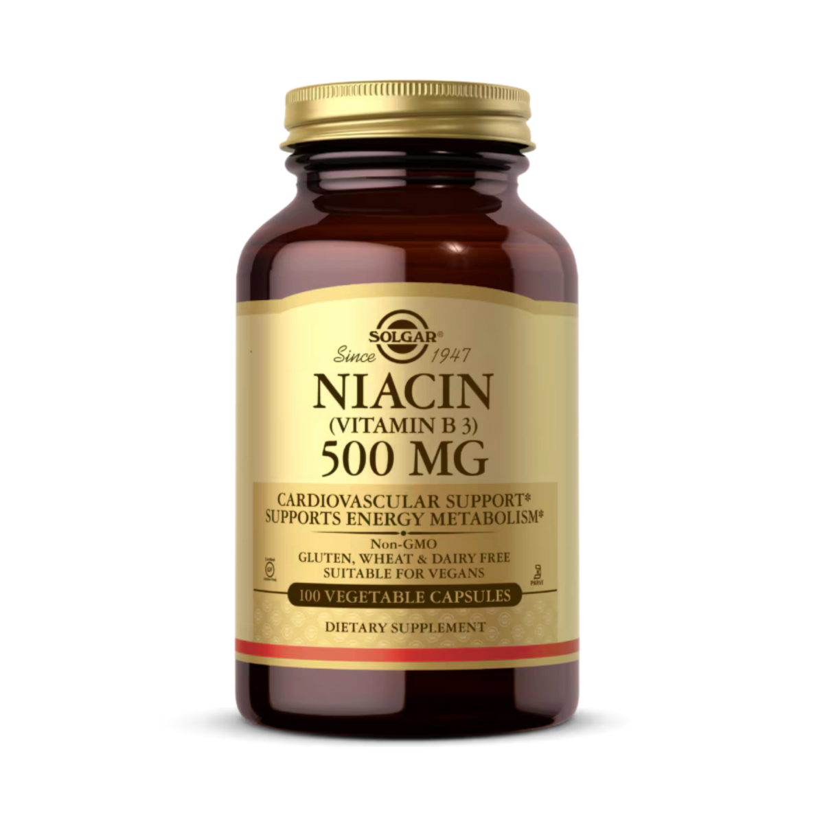 Solgar, Niacin (Vitamin B 3), 500 Mg, 100 Vegetable Capsules