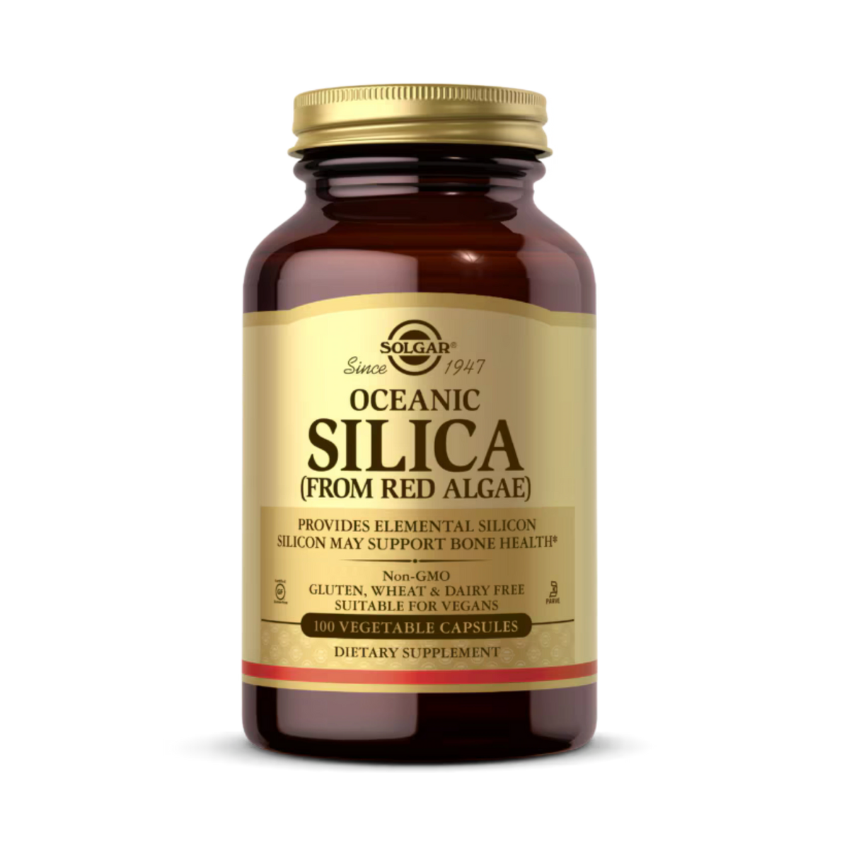 Solgar, Oceanic Silica From Red Algae, 100 Vegetable Capsules
