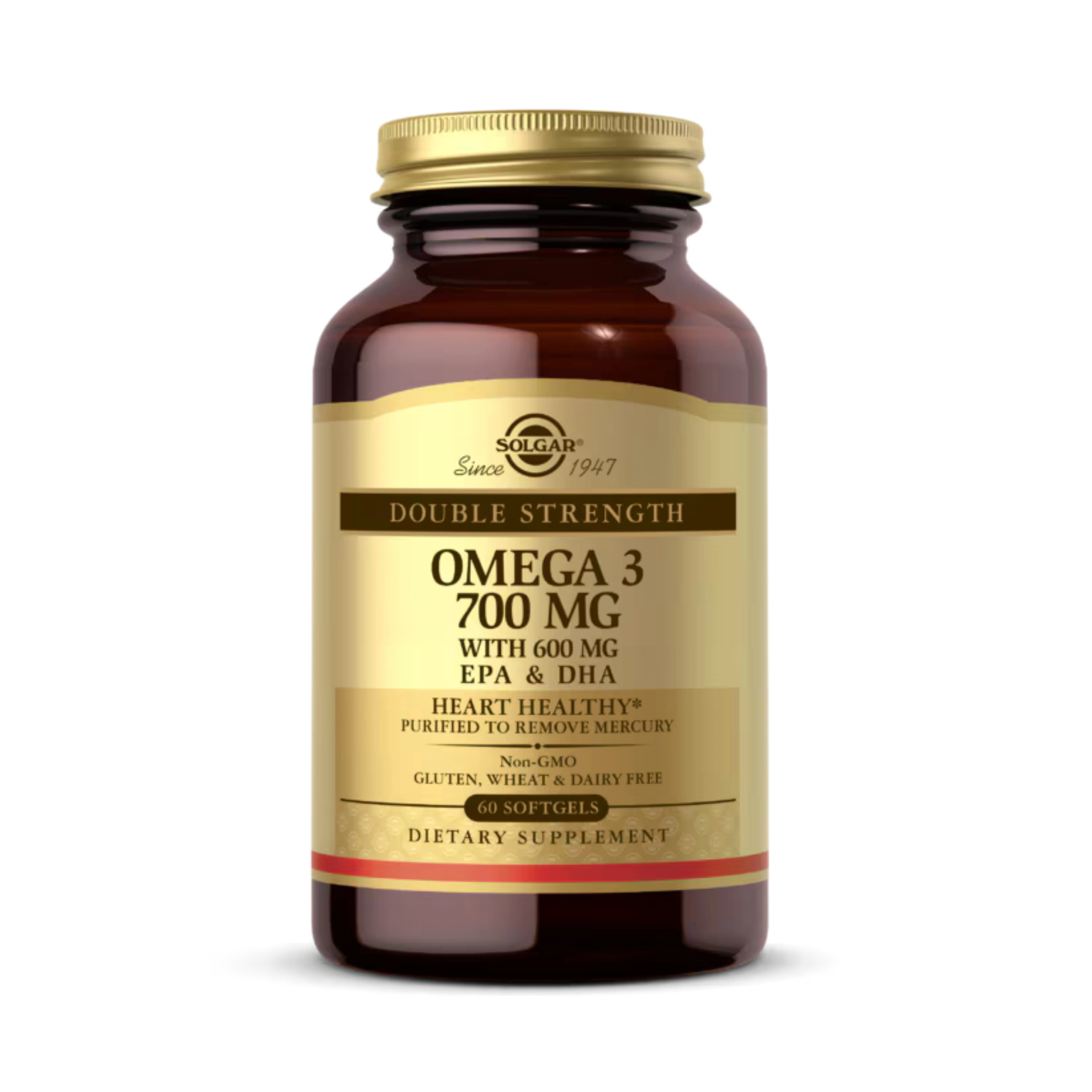 Solgar, Omega-3, Double Strength, 700 Mg, 60 Softgels