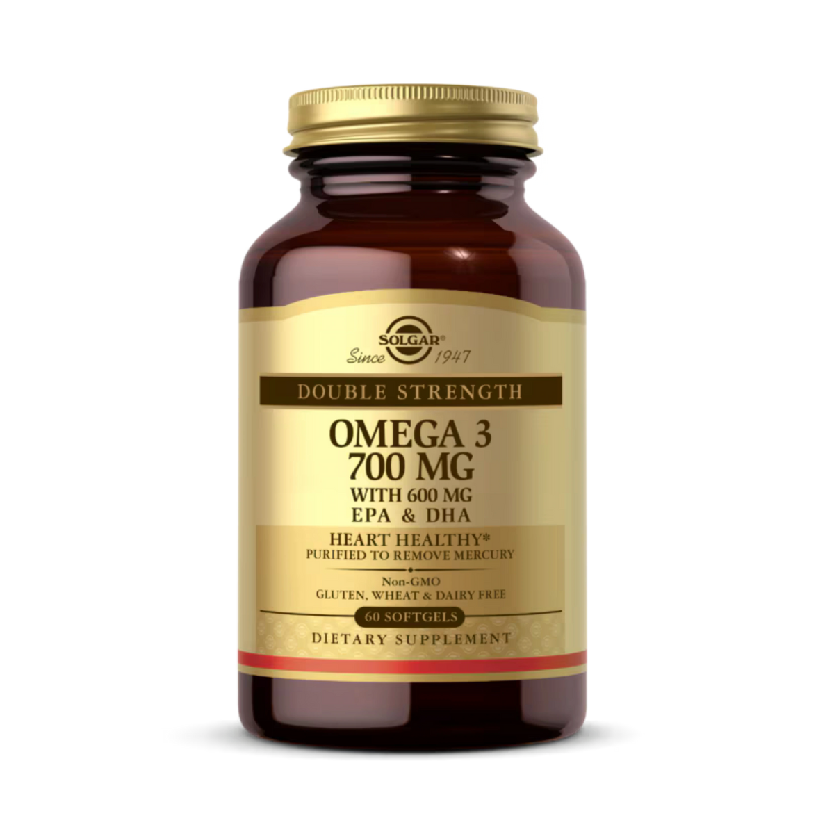 Solgar, Omega-3, Double Strength, 700 Mg, 60 Softgels