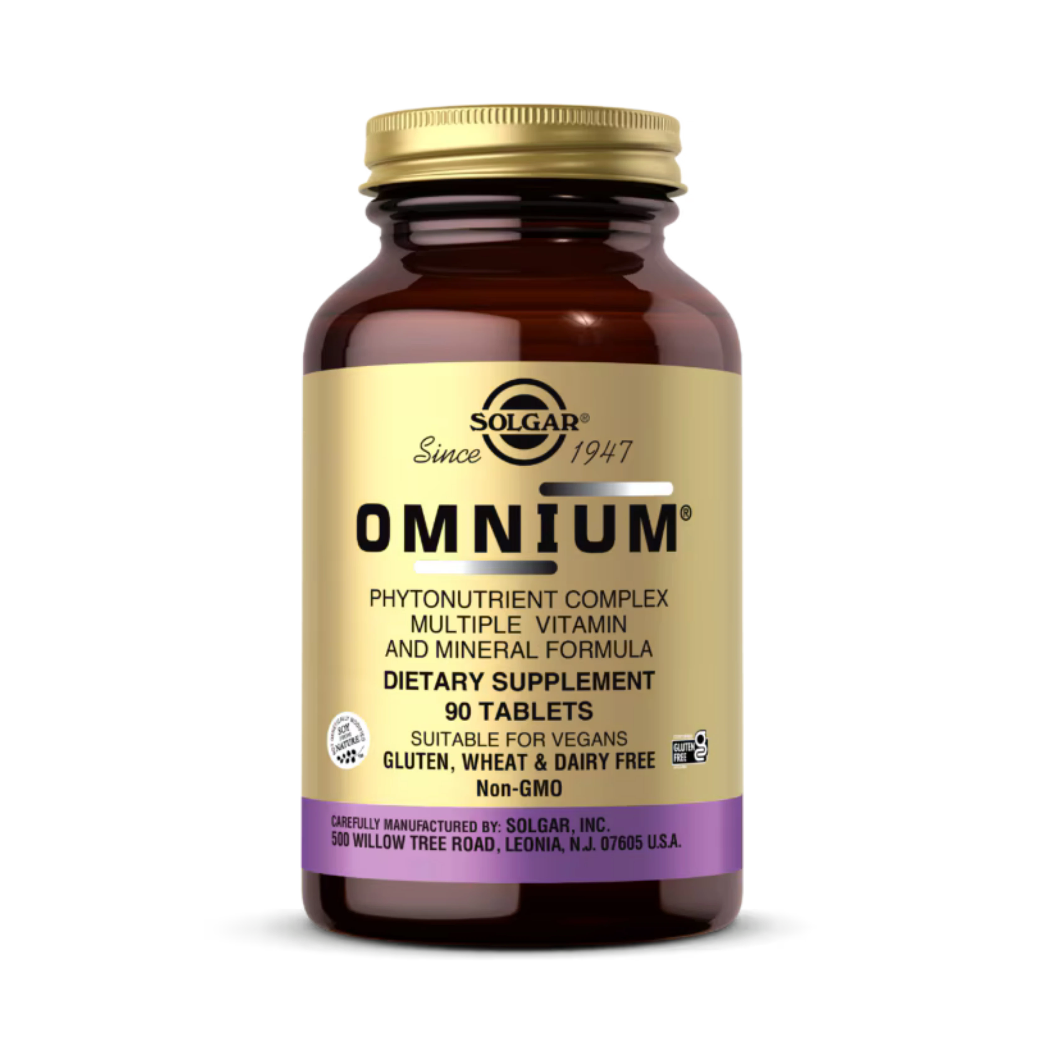 Solgar, Omnium, Phytonutrient Complex Multiple Vitamin and Mineral Formula, 90 Tablets