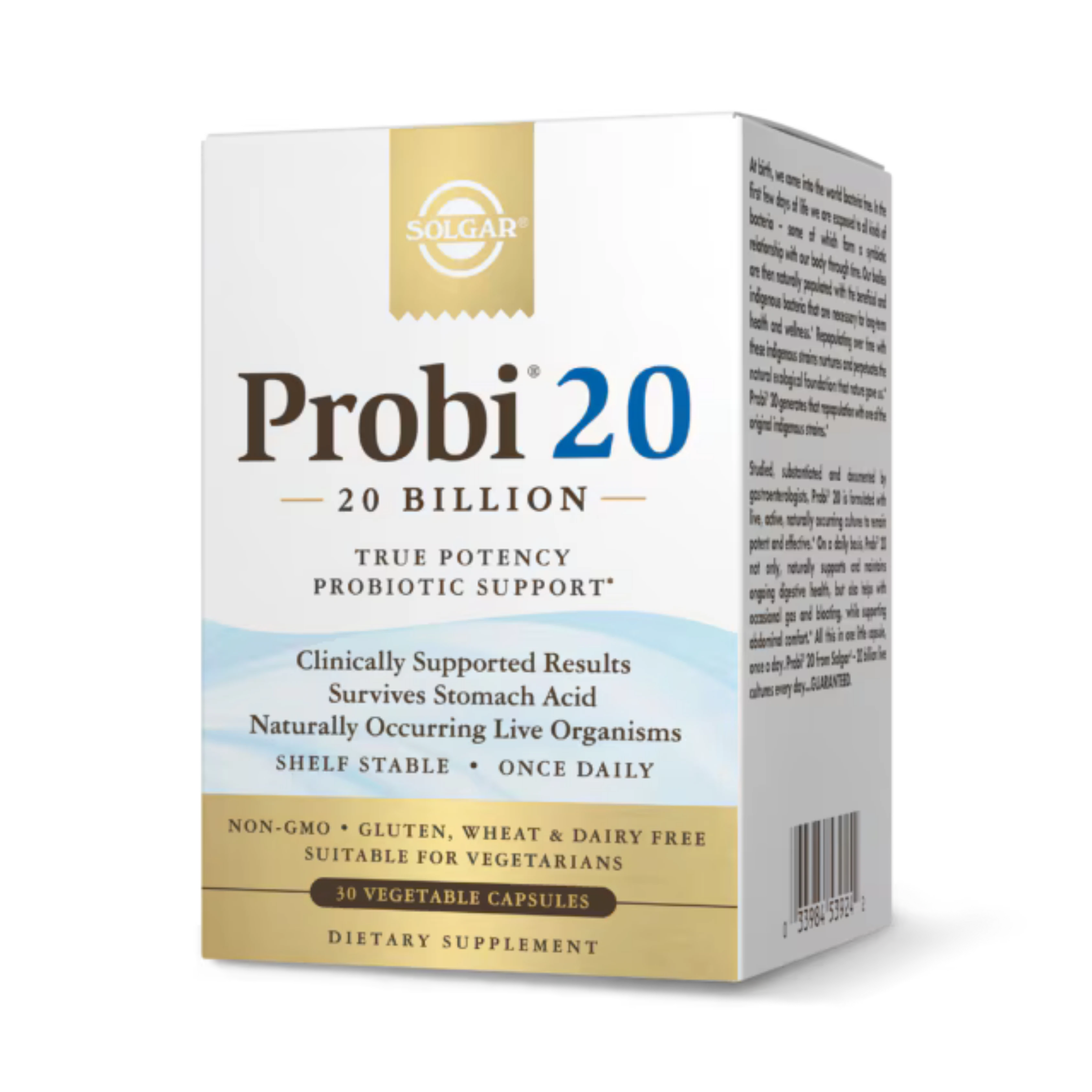 Solgar, Probi 20 Billion, 30 Vegetable Capsules