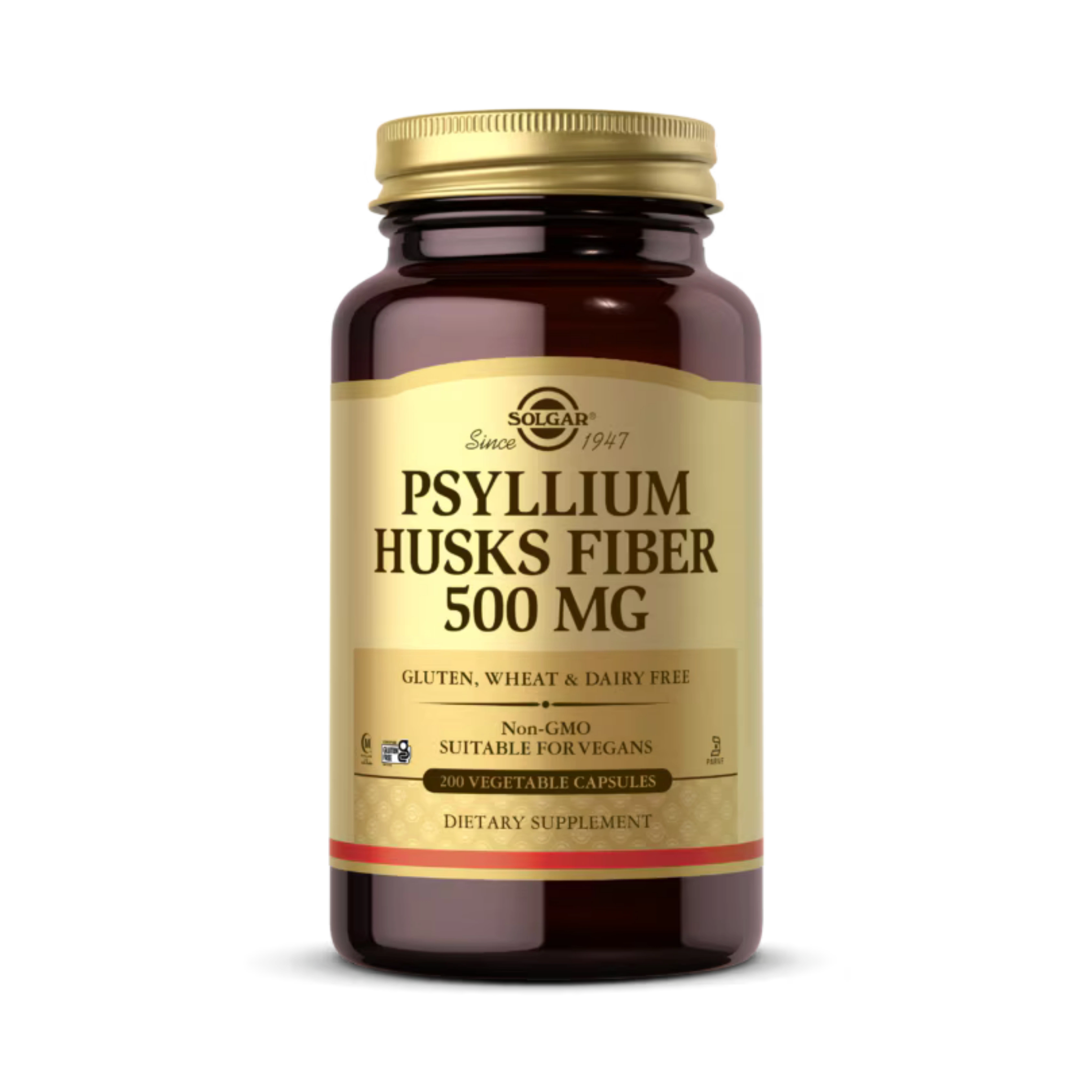 Solgar, Psyllium Husks Fiber, 1,000 Mg, 200 Vegetable Capsules