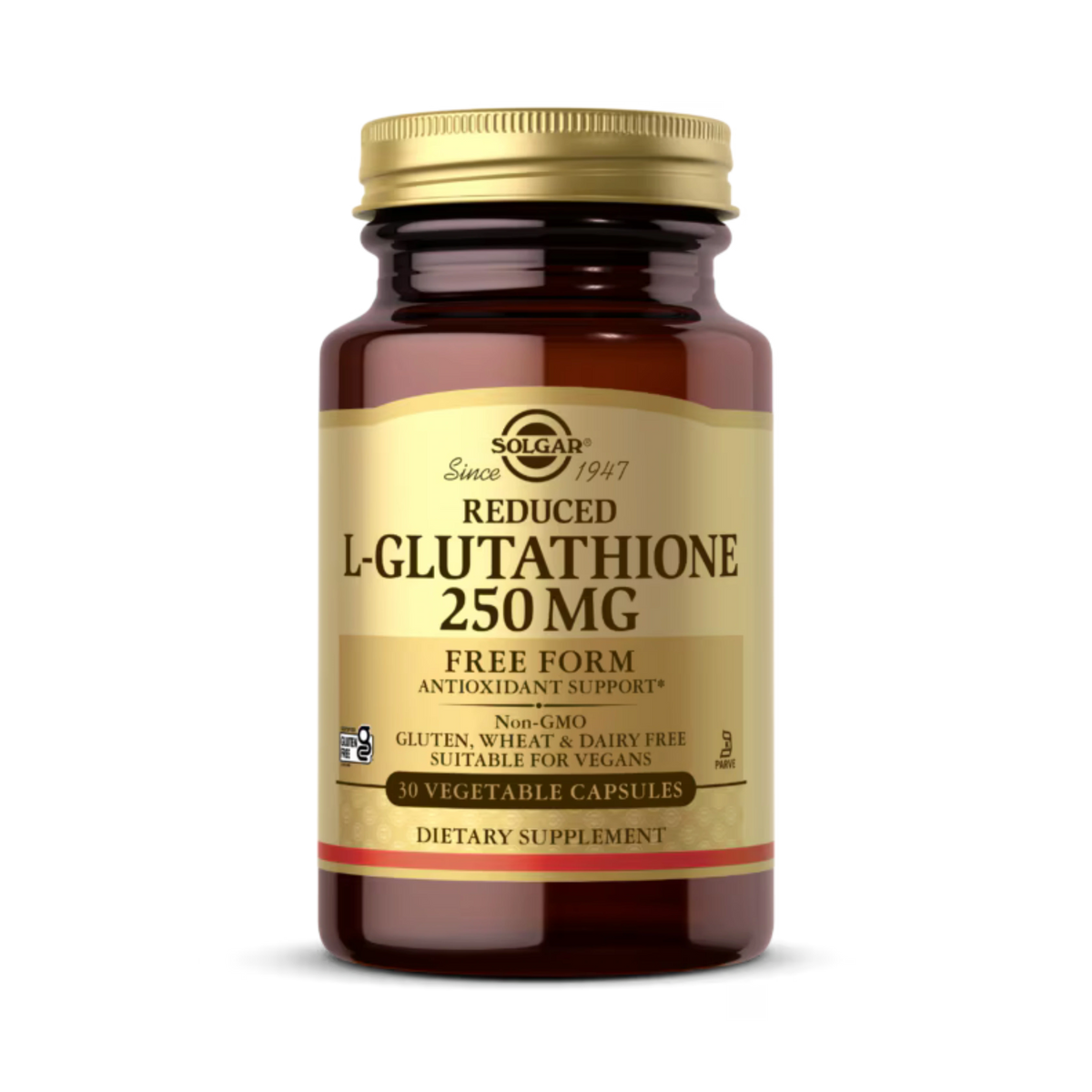 Solgar, Reduced L-Glutathione, 250 Mg, 30 Vegetable Capsules