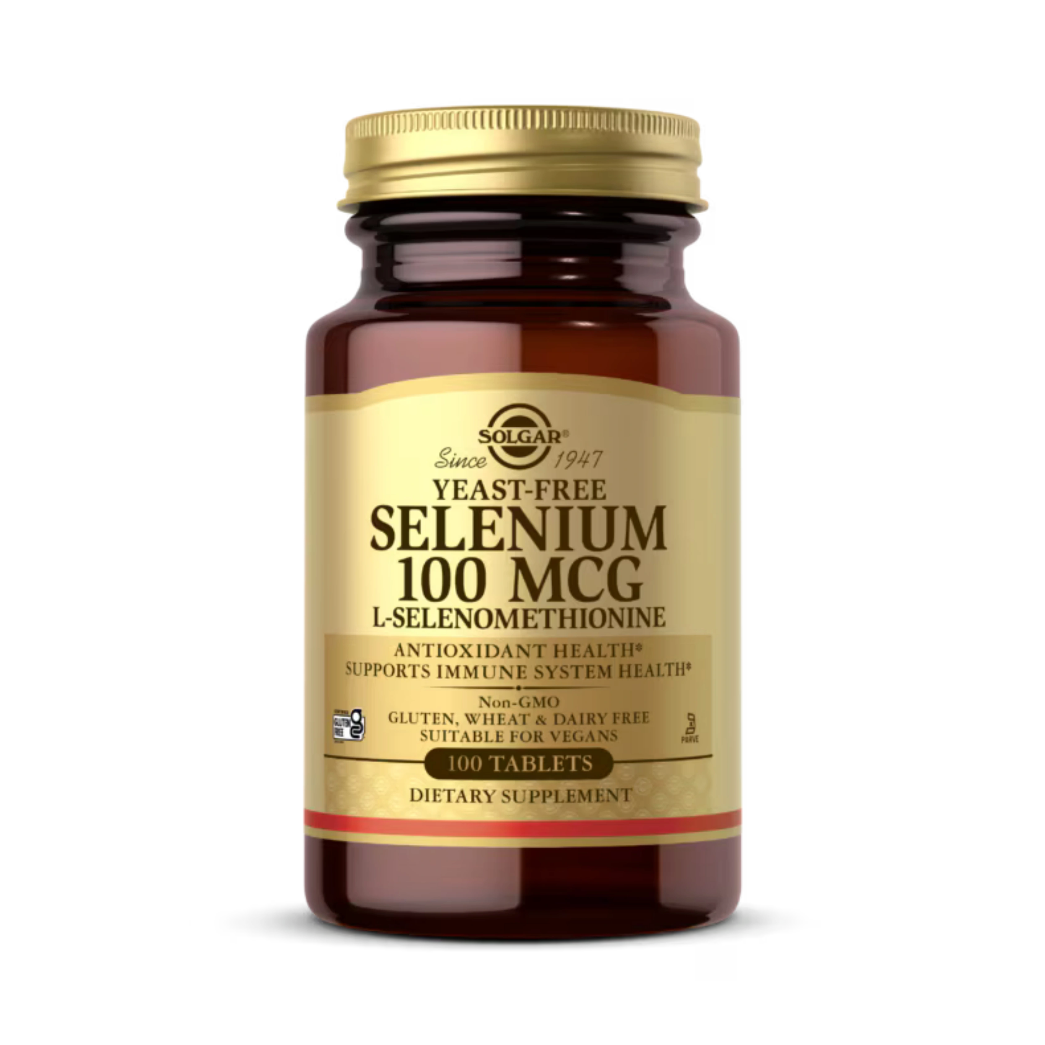 Solgar, Selenium, Yeast-Free, 100 Mcg, 100 Tablets